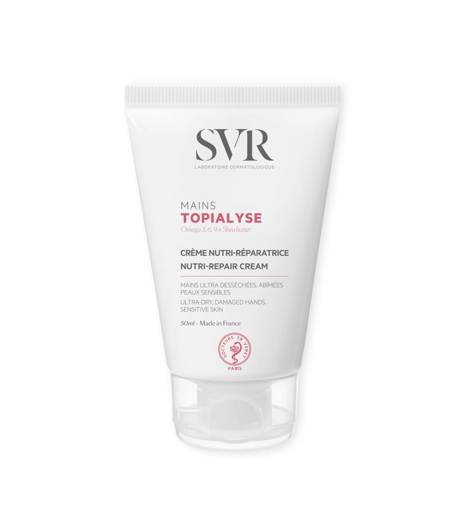 SVR TOPIALYSE Nourishing Hand Cream for Ultra-Dry Chapped Sensitive Hard-working Hands Handbag Size - 50ml - Buy Online on GoSupps.com