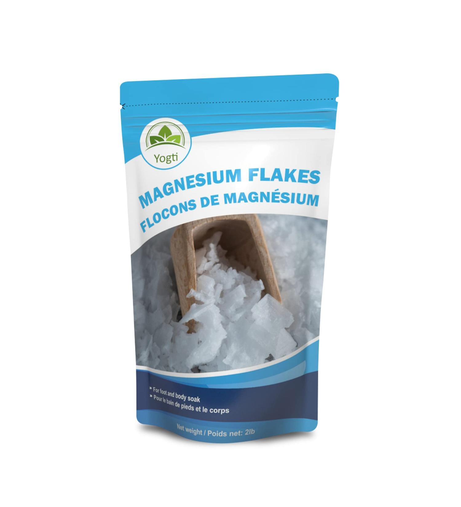 Yogti Canadian Brand Magnesium Flakes - Magnesium Bath Flakes 2lb Flakes