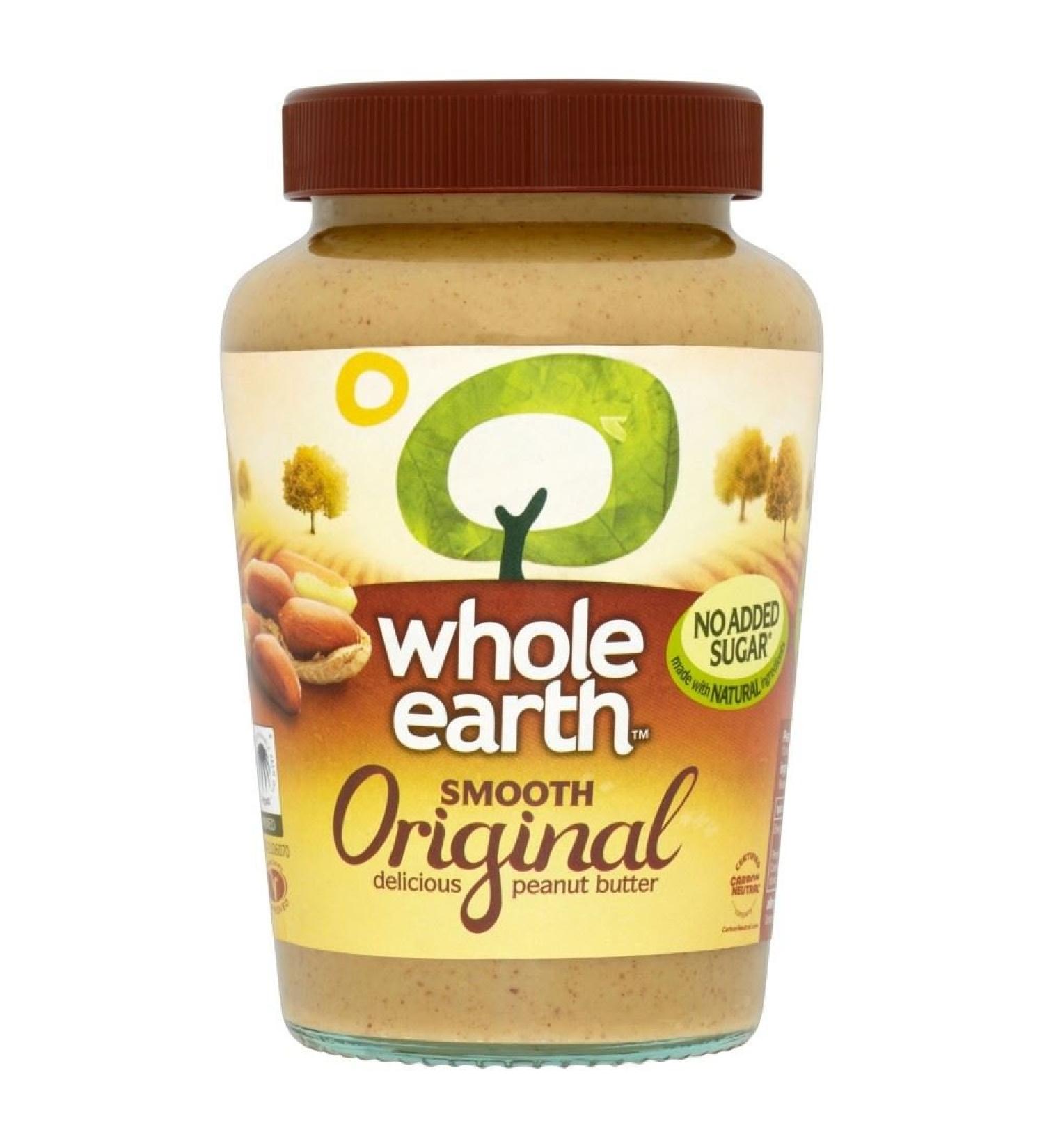 Whole Earth Whole Earth Smooth Peanut Butter No Added Sugar (454g) - Pack of 6