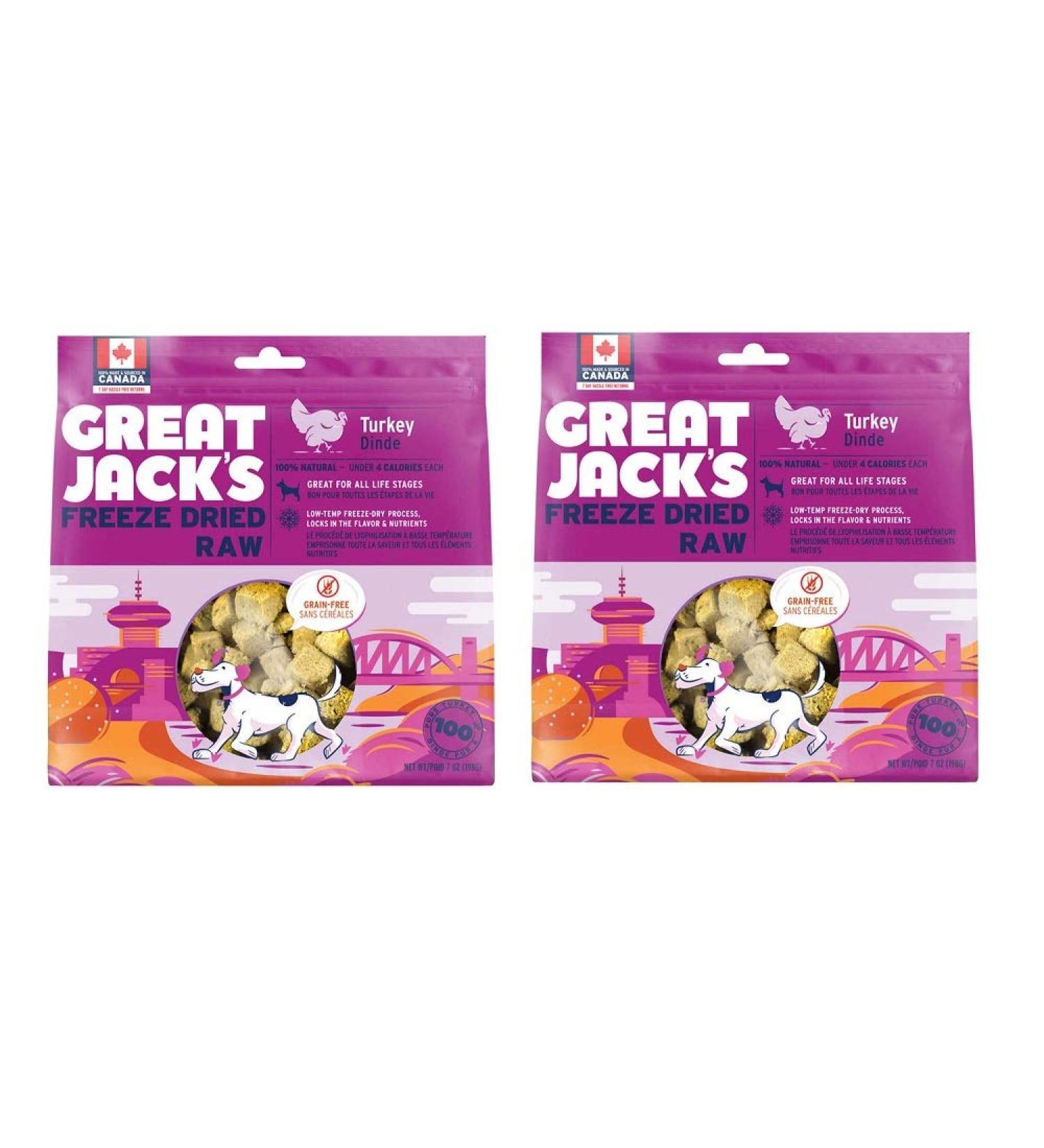 Great Jack s Freeze-Dried Raw Turkey Dog Treats 2-Pack
