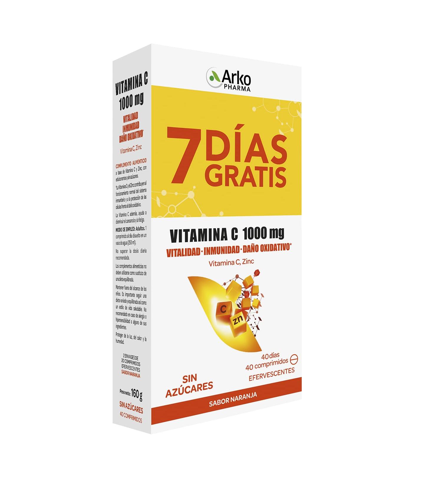  Arkopharma Arkovital Vit C 1000mg 20 Comp Eferv X2 - Buy Online on GoSupps.com