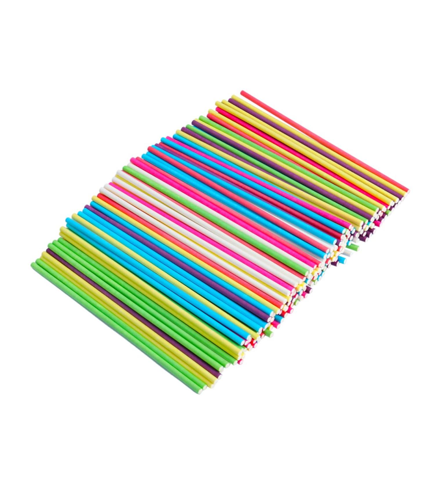 Zerodeko Paper Lollipop Sticks 200pcs Lollipop Sticks Cake Paper Sticks 15c Cake Stick Food Grade Cake Sticks - Buy Online on GoSupps.com