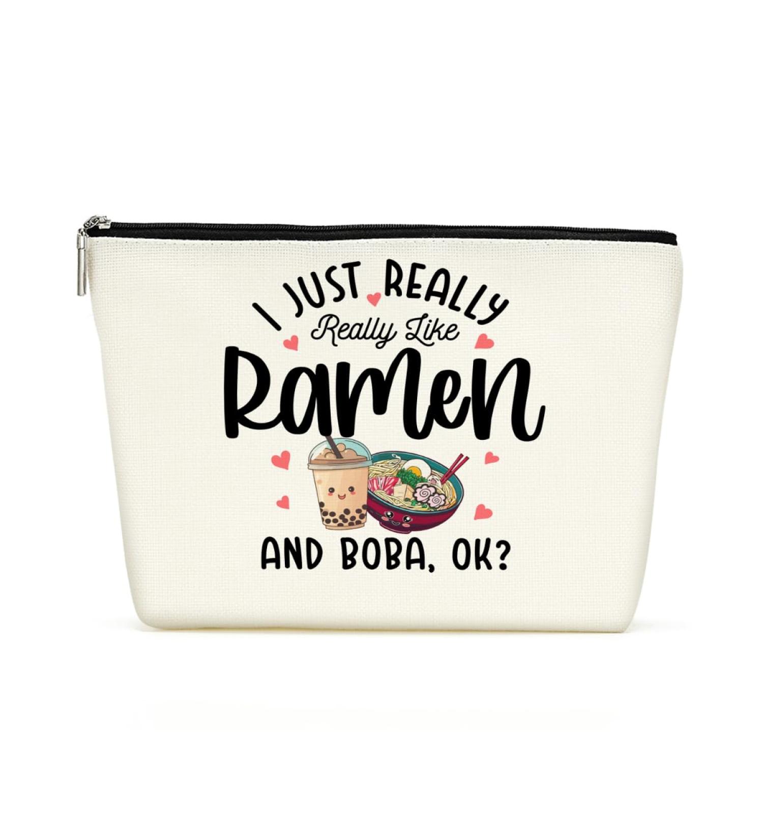 Funny Kawaii Ramen Boba Tea Lover Gifts Bubble Tea Food Noodle Lovers Gift Cute Makeup Bag Cosmetic Bag Friendship Gifts for Women Friends Girls Chief Mom Sister Birthday Nurse Mothers Day Graduation Multicolor444 - Buy Online on GoSupps.com