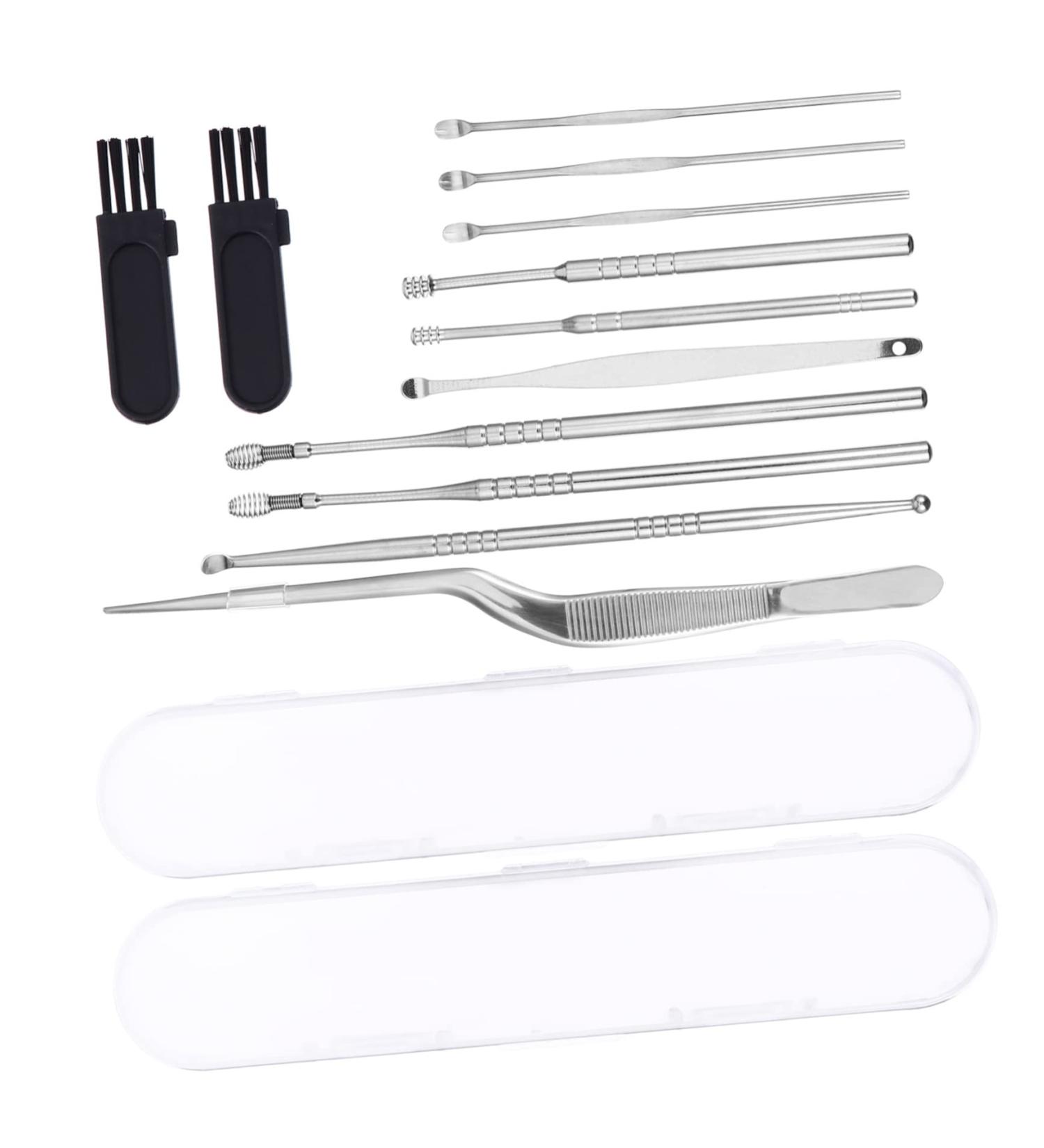 FRCOLOR Ear Wax Removal Tool Kit 2 Sets Stainless Steel Ear Pick Suit for Kids & Adults Complete Ear Cleaning Kits - Buy Online on GoSupps.com