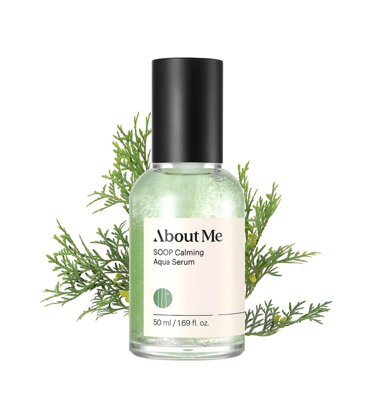 Buy ABOUT ME Soop Calming Aqua Serum - Vegan Hydrating Serum for Dry Sensitive Skin | Cypress Water Centella Asiatica Tea Tree Extract (50ml - Buy Online on GoSupps.com