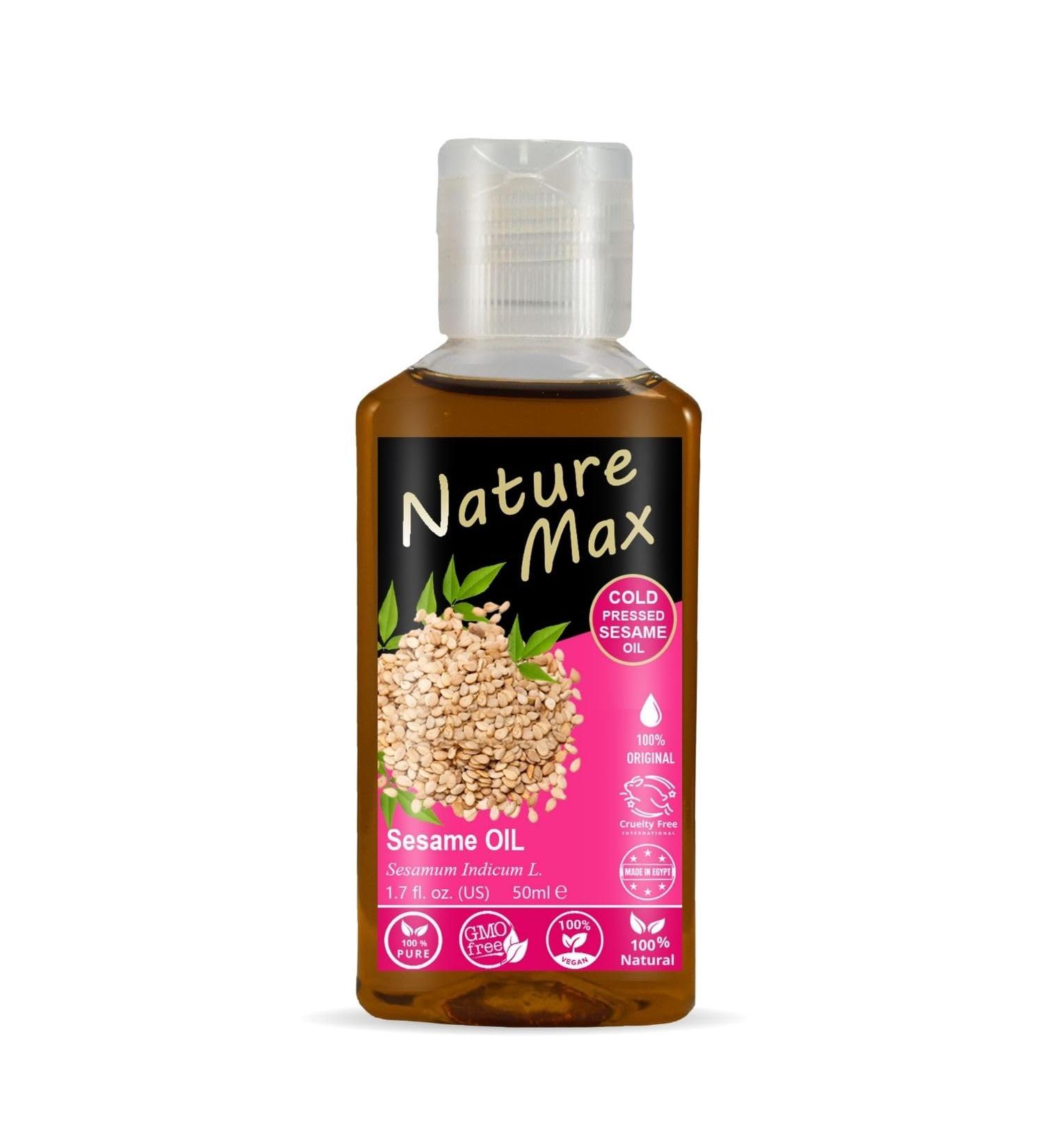 Nature Max Sesame Oil Natural Undiluted Pure For Skin Care Hair & Food & Body & Cooking Cold Pressed Premium (1Pack 1.70 oz / 50 ml)  - Buy Online on GoSupps.com