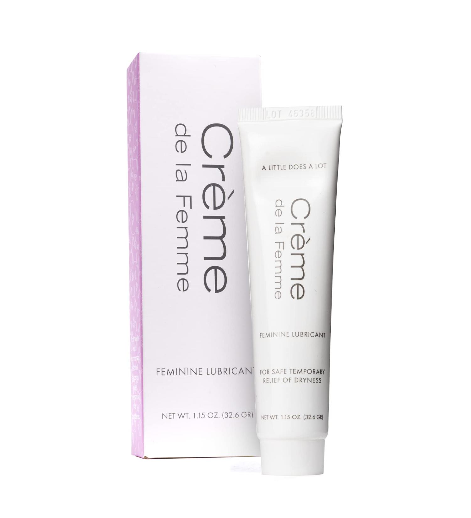 Cr me De La Femme Vaginal Moisturizer 3 Pack - Natural Feminine Lubricant for Itching, Dryness, Redness - Safe for Menopause & Birth Control - 1.15 oz (Pack of 3) - Buy Online on GoSupps.com