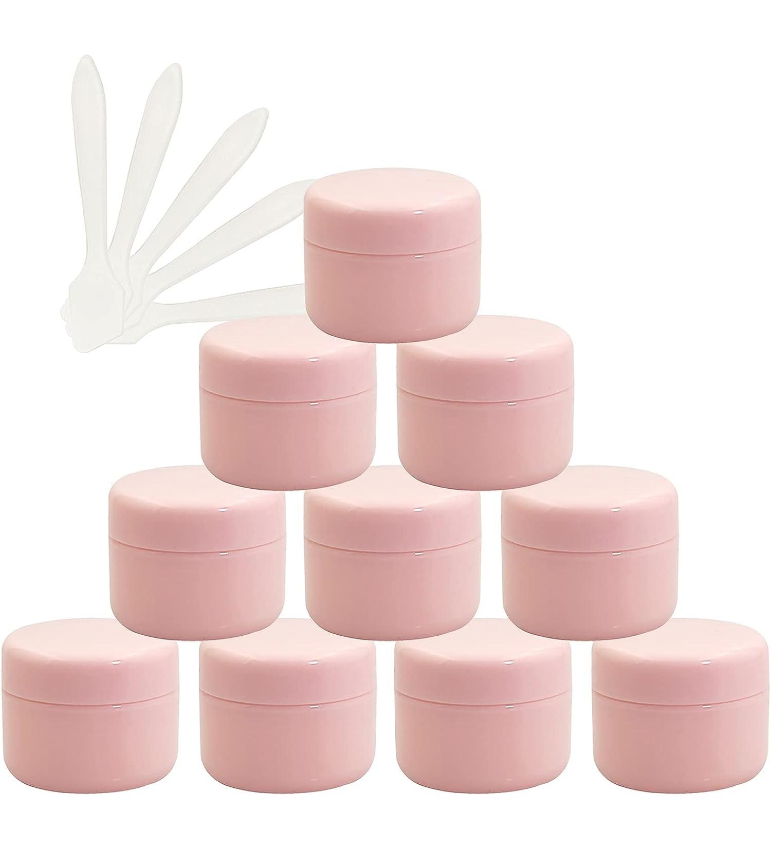 empty jars with lids cosmetic jar B0CL9K7SRC12 PC Empty 50ml Pink Plastic Cosmetic Jars with Screw Lid 50g Small Pot with Inner Linner for Cosmetic Travel Gel Lip Balm + 5X Spatula (Color : Roze S ( - Buy Online on GoSupps.com
