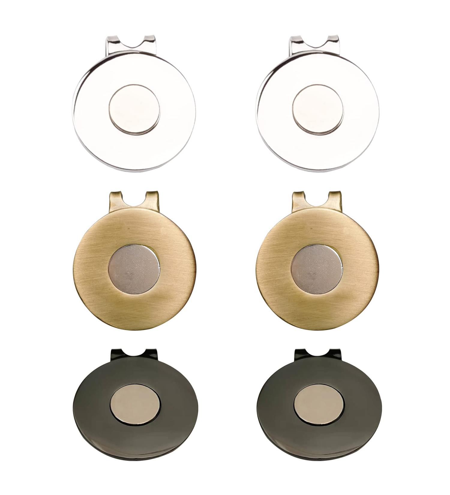 Magnetic Golf Hat Clips Ball Marker Holder - 6 Pack for Gloves, Hats, Bags, Visors, and Belts - Buy Online on GoSupps.com