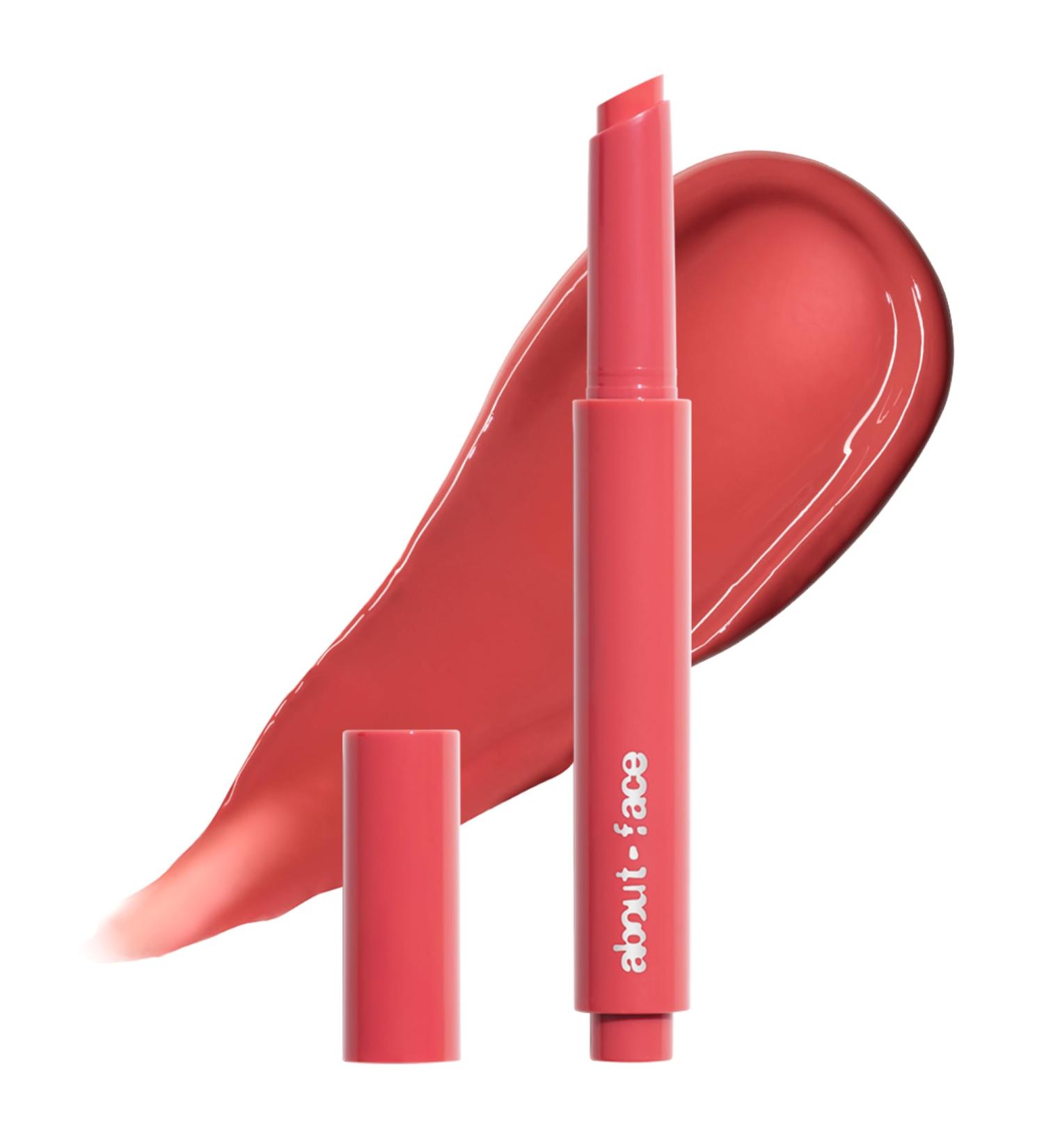 aboutface Cherry Pick Lip Color Butter High-Shine Hydrating Lip Balm with Pomegranate Flower Extract & Cherry Butter Vegan Cruelty-Free Clean Beauty 0.06 oz (Guava Crush Pinky Coral) - Buy Online on GoSupps.com