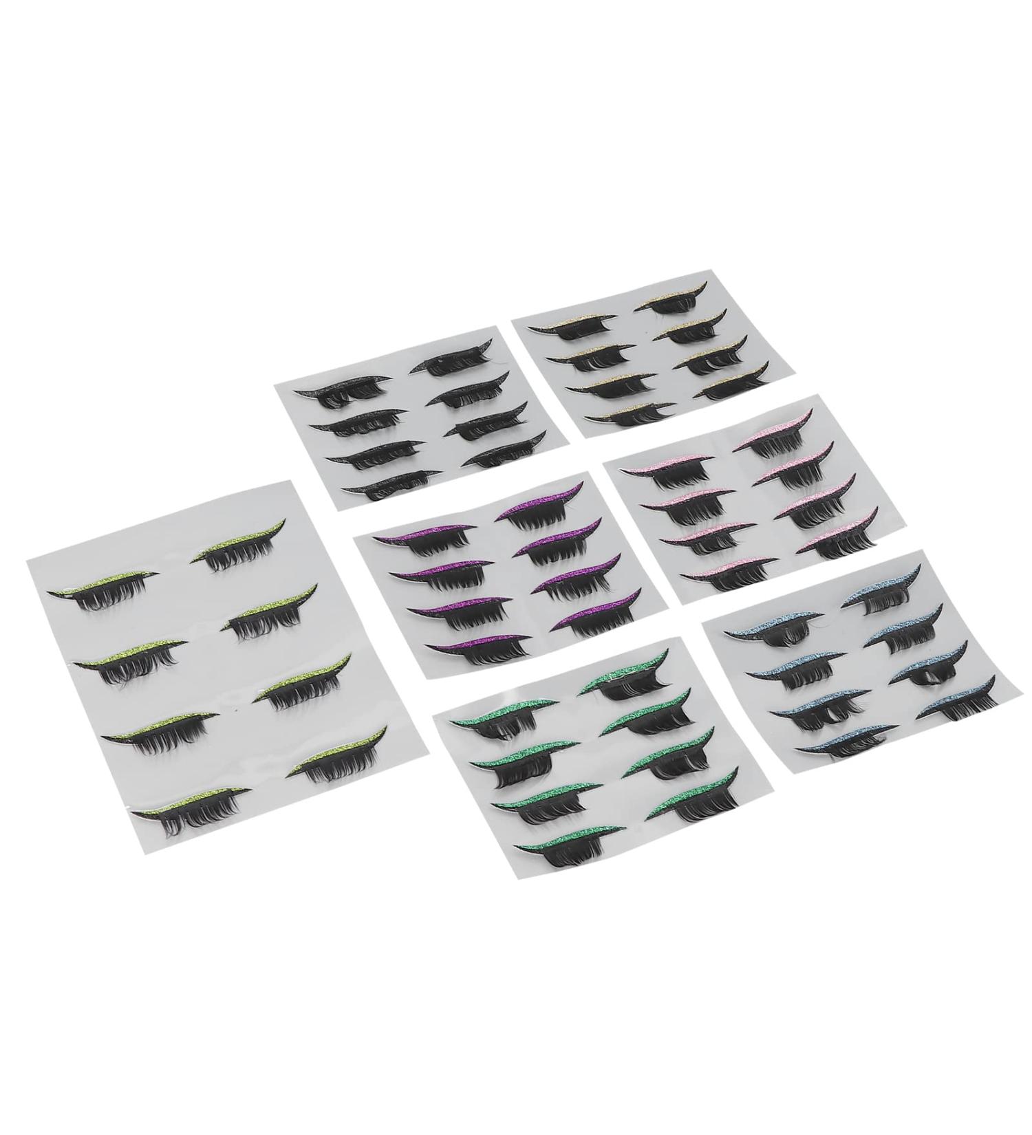 28 Pairs Reusable False Eyelashes - 7 Colors Makeup Stickers for Women & Girls | International Shipping - Buy Online on GoSupps.com