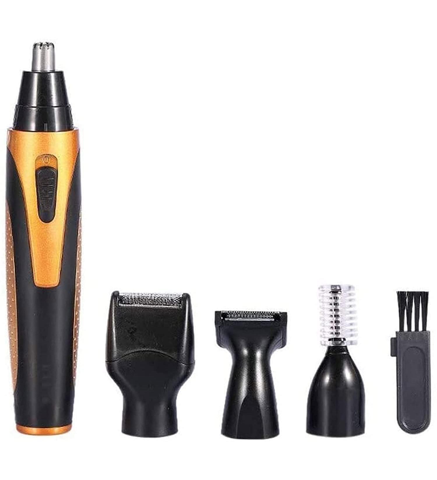 4-in-1 Waterproof Nose Hair Trimmer | Rechargeable Eyebrow & Facial Hair Removal Tool for Men & Women - Buy Online on GoSupps.com
