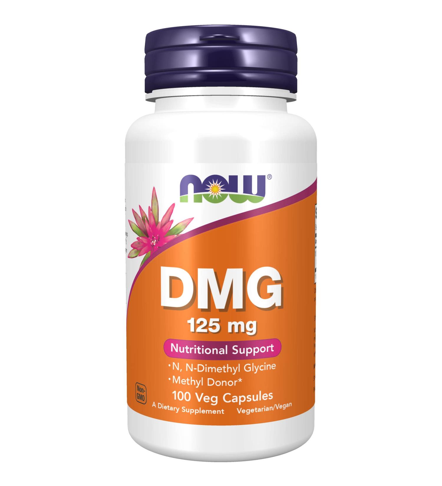 Now Foods DMG 125 mg - 100 Veg Capsules | Optimal Immune Support & Energy Boost - Buy Online on GoSupps.com
