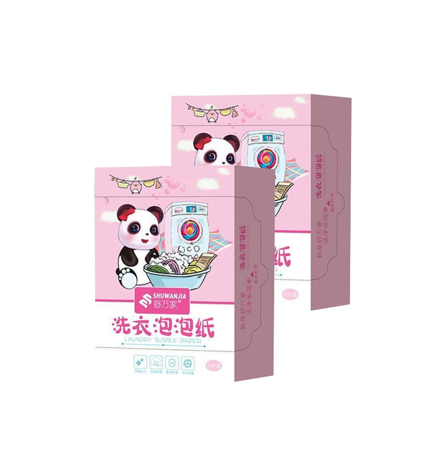 KODASW 60Pcs Laundry Detergent Concentrated Washing Soap Gentle Washing Sheets Bubble Paper Washing Tablets Cleaning Product - Buy Online on GoSupps.com