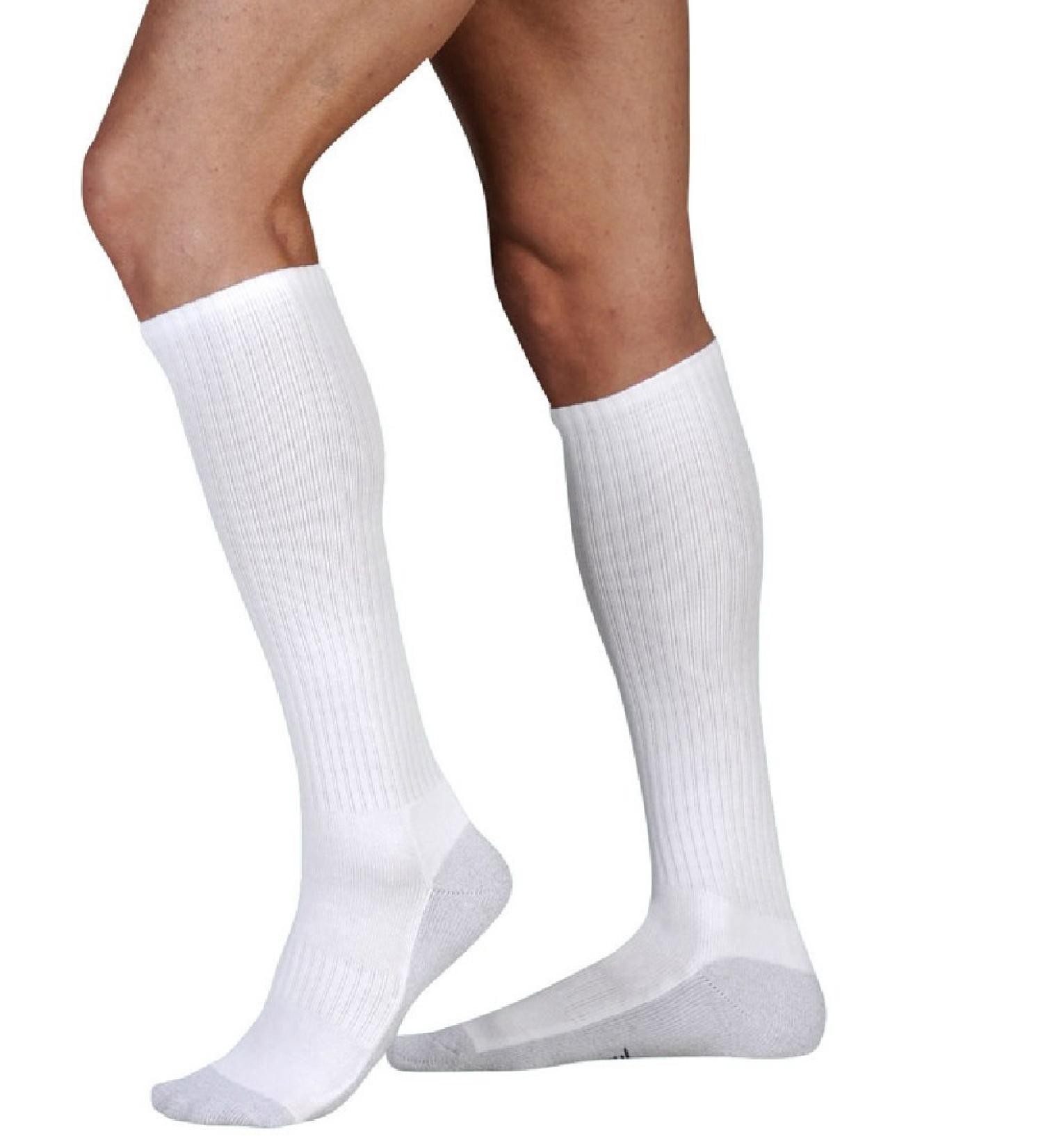 Sigvaris 602CLSW00 18-25mmHg Womens Closed Toe Knee High Compression Sock Large & Short White