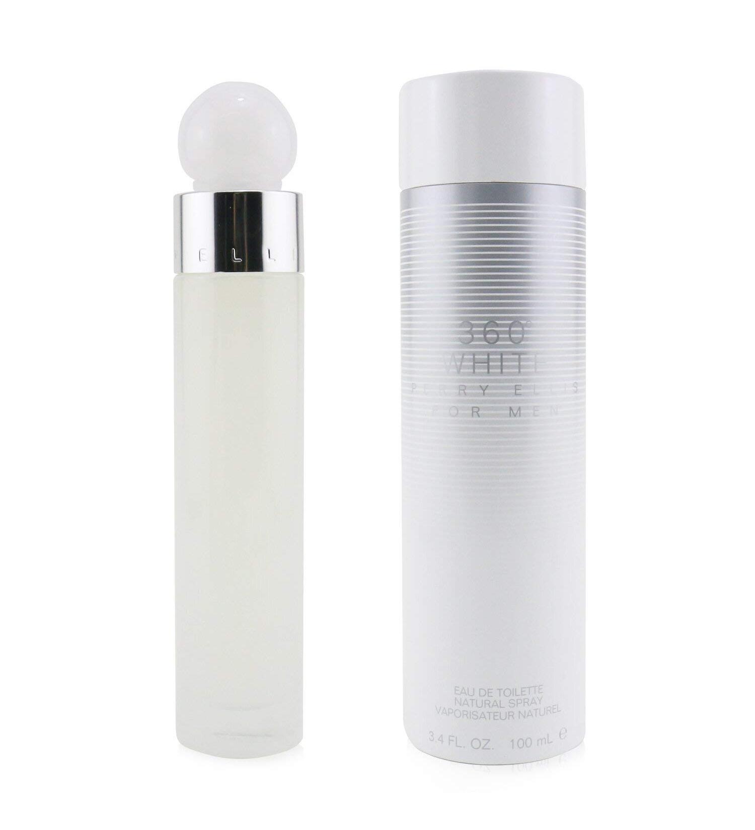 Perry Ellis 360 White 3.4 oz EDT Natural Spray Orange Vanilla 3.4 Fl Oz (Pack of 1) - Buy Online on GoSupps.com