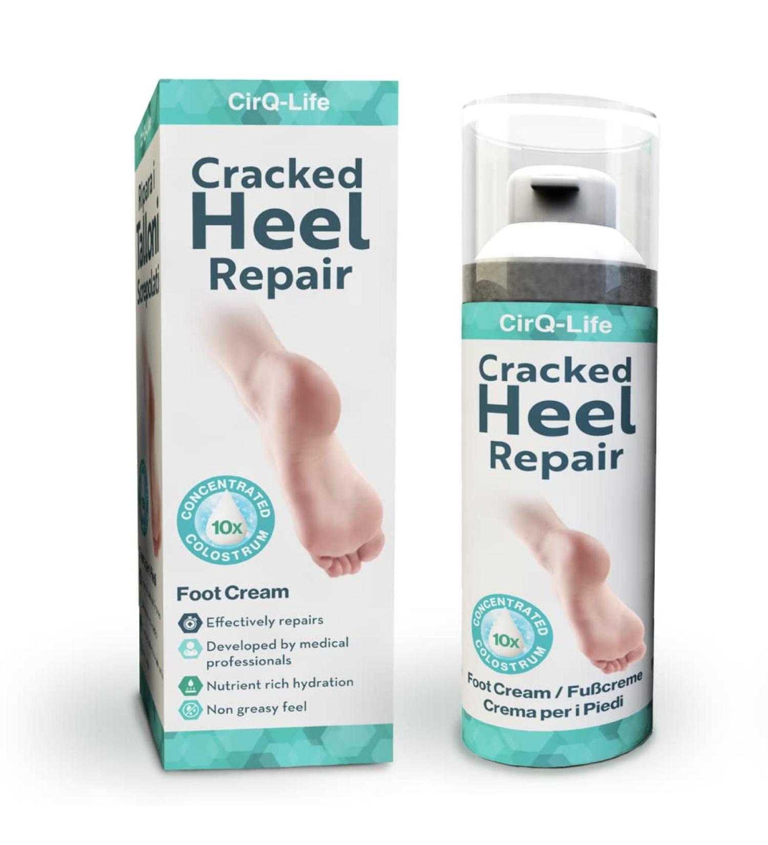 Cracked Heel Repair Cream - 10x Colostrum Extract, Medical Expert Formula for Dry & Cracked Feet - Fast Absorbing, Non-Greasy - Buy Online on GoSupps.com