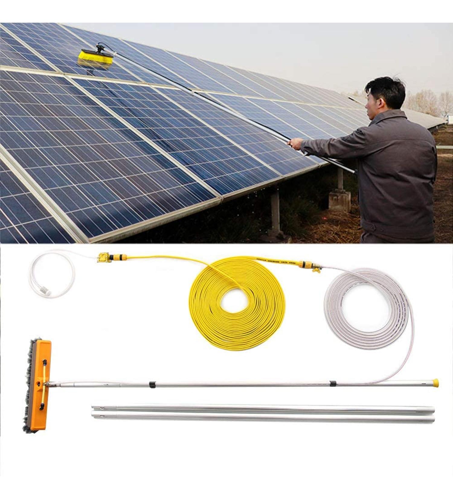Photovoltaic Panel Cleaning 4.5-9M Water Fed Telescopic Brush Window Clean Extendable Cleaner Conservatory Roof Cleaning Tools Pole 7.5M/24.6Ft - Buy Online on GoSupps.com