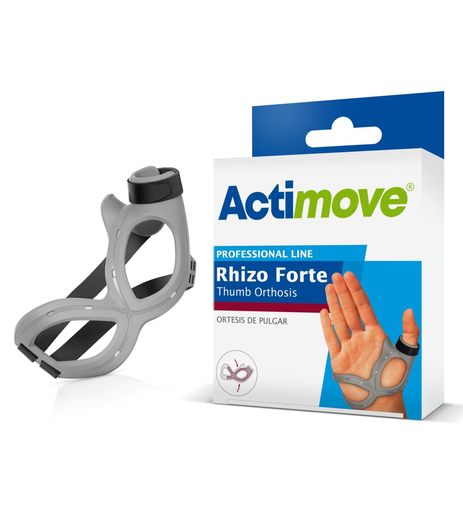 Actimove Professional Rhizo Forte Thumb Brace - Osteoarthritis Skier s Thumb & Arthritis Support - Left Hand Medium Grey - Buy Online on GoSupps.com