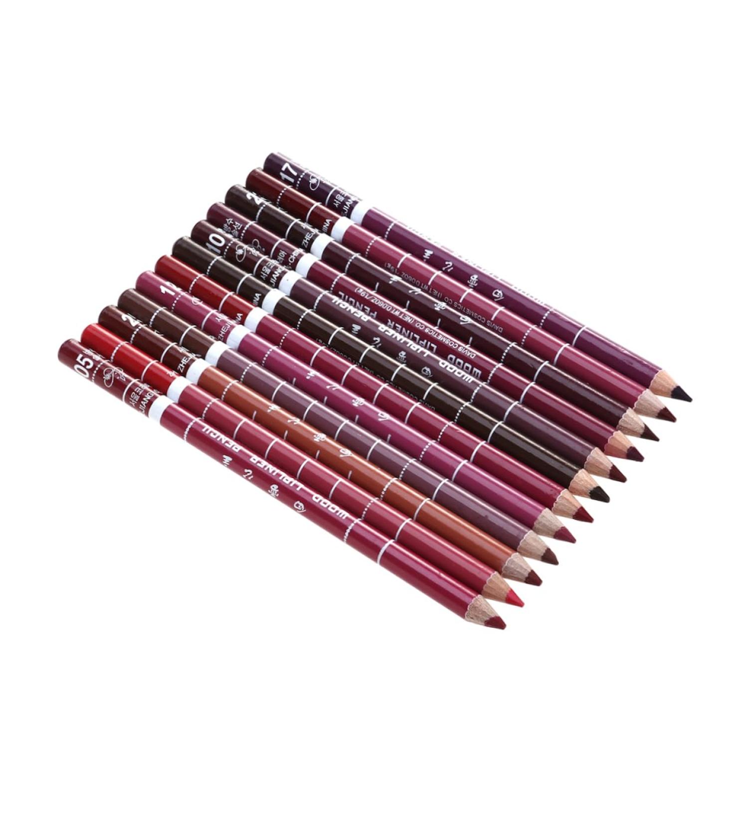 SOESFOUFU Set of 12 Lip Pencils for Women Natural Lip Pencil Set Comfortable Application Lip Makeup Set Random Color - Buy Online on GoSupps.com