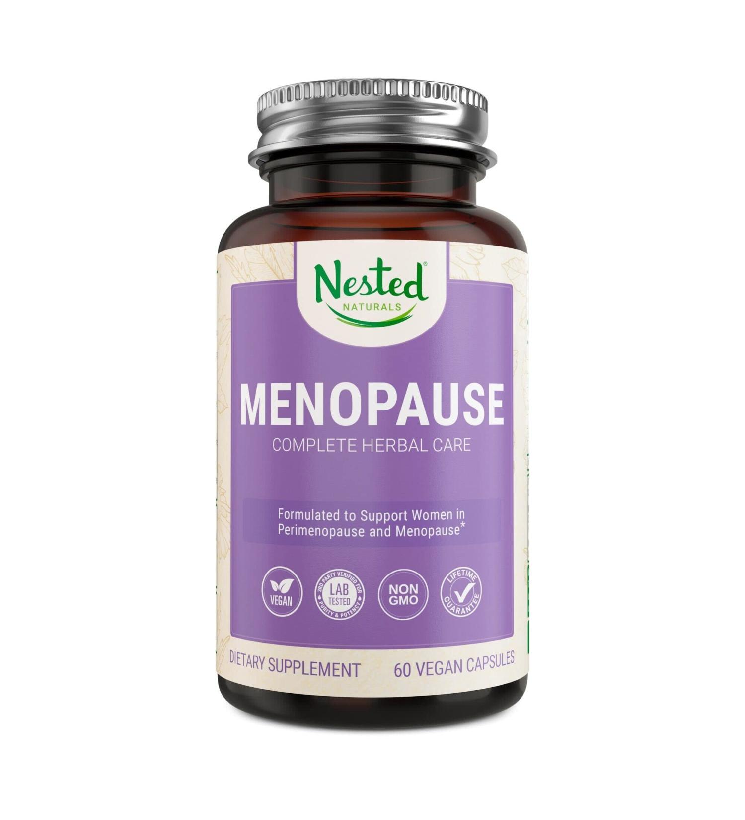 Nested Natural Menopause Herbal Supplement for Women - 60 Capsules - Buy Online on GoSupps.com