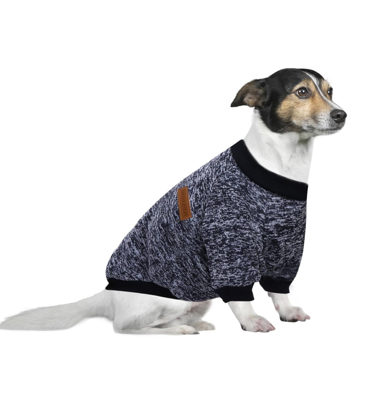 Navy Blue 5XL Dog Sweater for Large Dogs - Warm Lightweight & Soft Hoodie | Huisalisiji - Buy Online on GoSupps.com