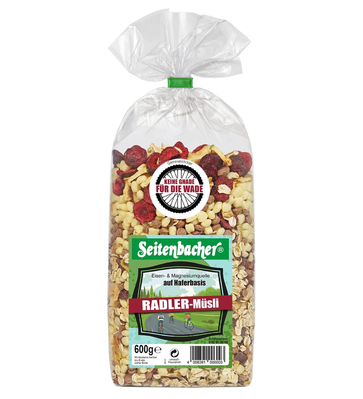 Seitenbacher Radler Muesli I Oats and Spelt Whole Grain Cereals I Sour Cherries I Milk Chocolate I Wheat Free I (3 x 600 g) - Buy Online on GoSupps.com