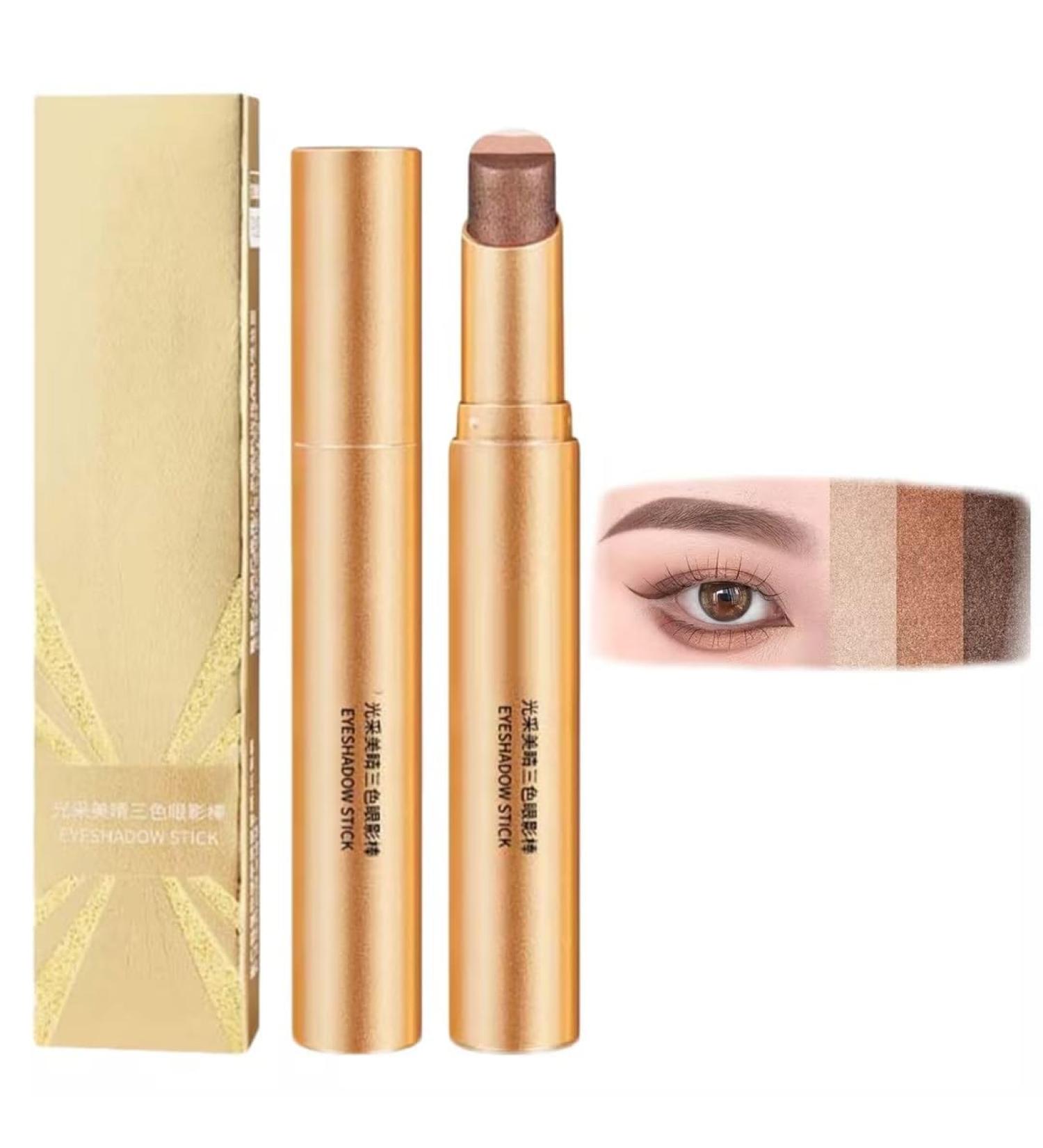3-in-1 eye shadow pencil Waterproof long-acting eye shadow pencil Gradual flash powder novice eye shadow stick Colored shiny eye shadow pencil Waterproof classic shiny eye shadow stick (B) - Buy Online on GoSupps.com