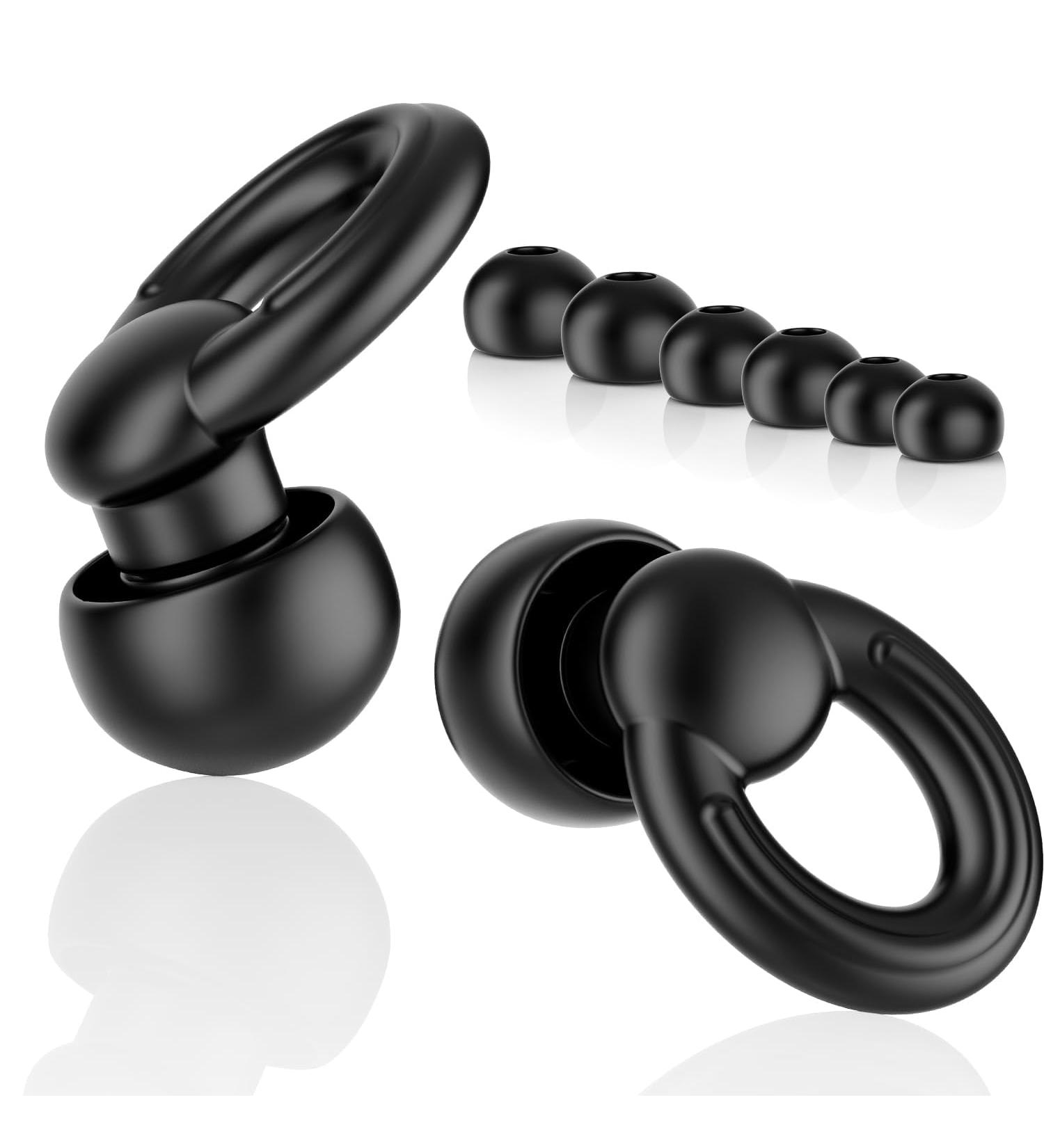 Ear Plugs for Sleeping - Noise Cancelling Reusable Earplugs (6 Pieces) with Storage Case | 35dB Noise Reduction & Soft Hearing Protection for Concerts Work Study & Travel - Buy Online on GoSupps.com