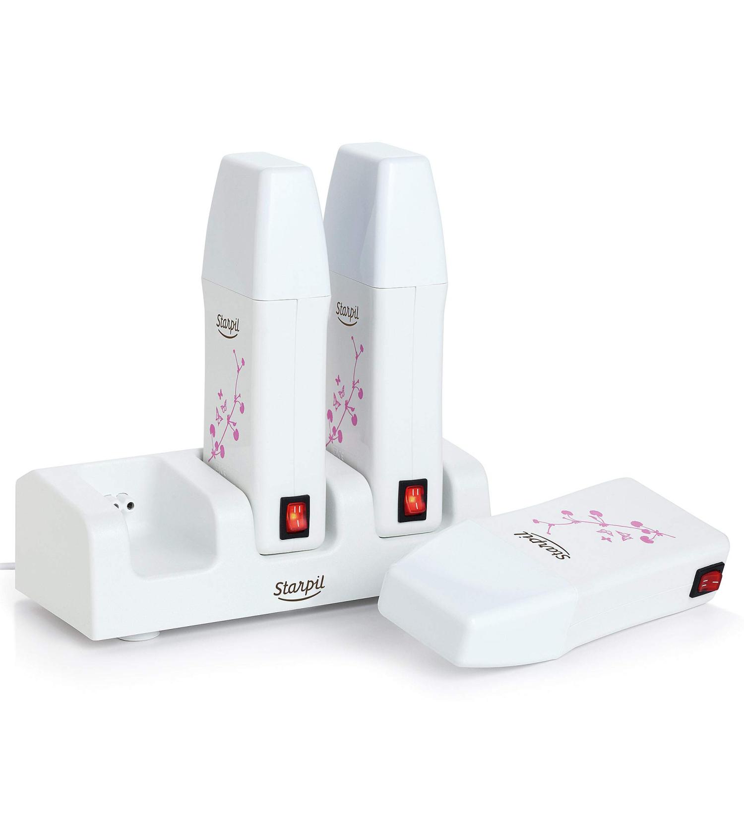Starpil Ergonomic Triple 3-Pack Roll-On Heater Wax Cartridges | Premium Hair Removal Wax for Smooth Skin | International Shipping Available - Buy Online on GoSupps.com