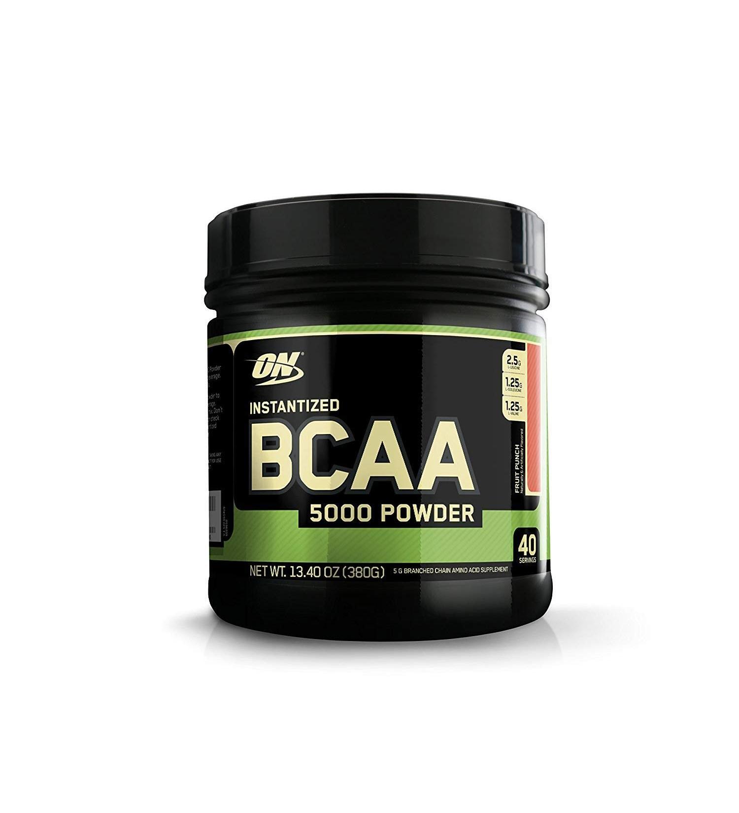 Optimum Nutrition Instantized BCAA Powder - Keto Friendly 5000mg Essential Amino Acids, Fruit Punch, 40 Servings - Buy Online on GoSupps.com