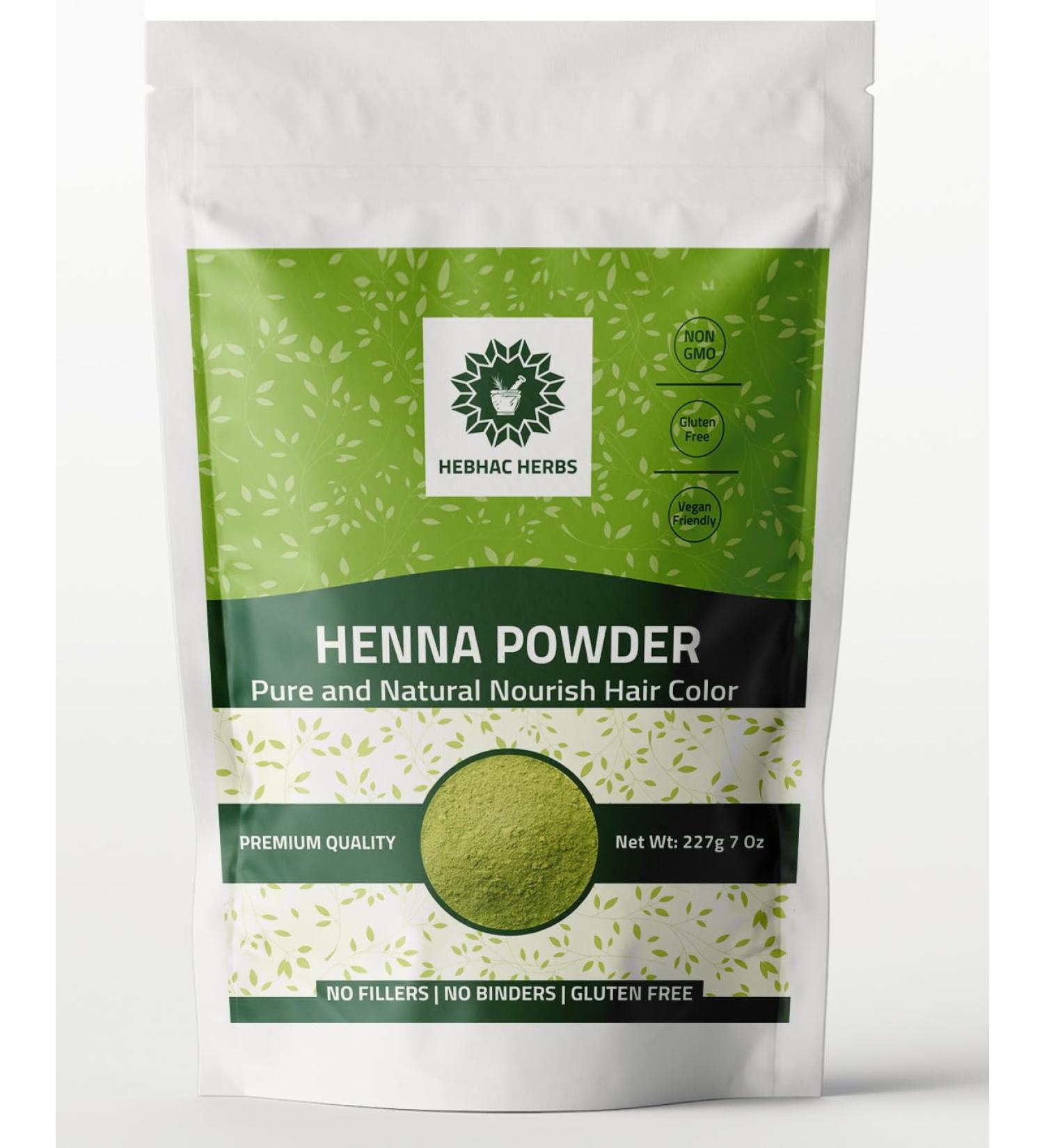 Henna Powder for Hair 227g - Pure Natural Black Hair Color | Heena Mehendi | Vegan Hair Dye - Buy Online on GoSupps.com