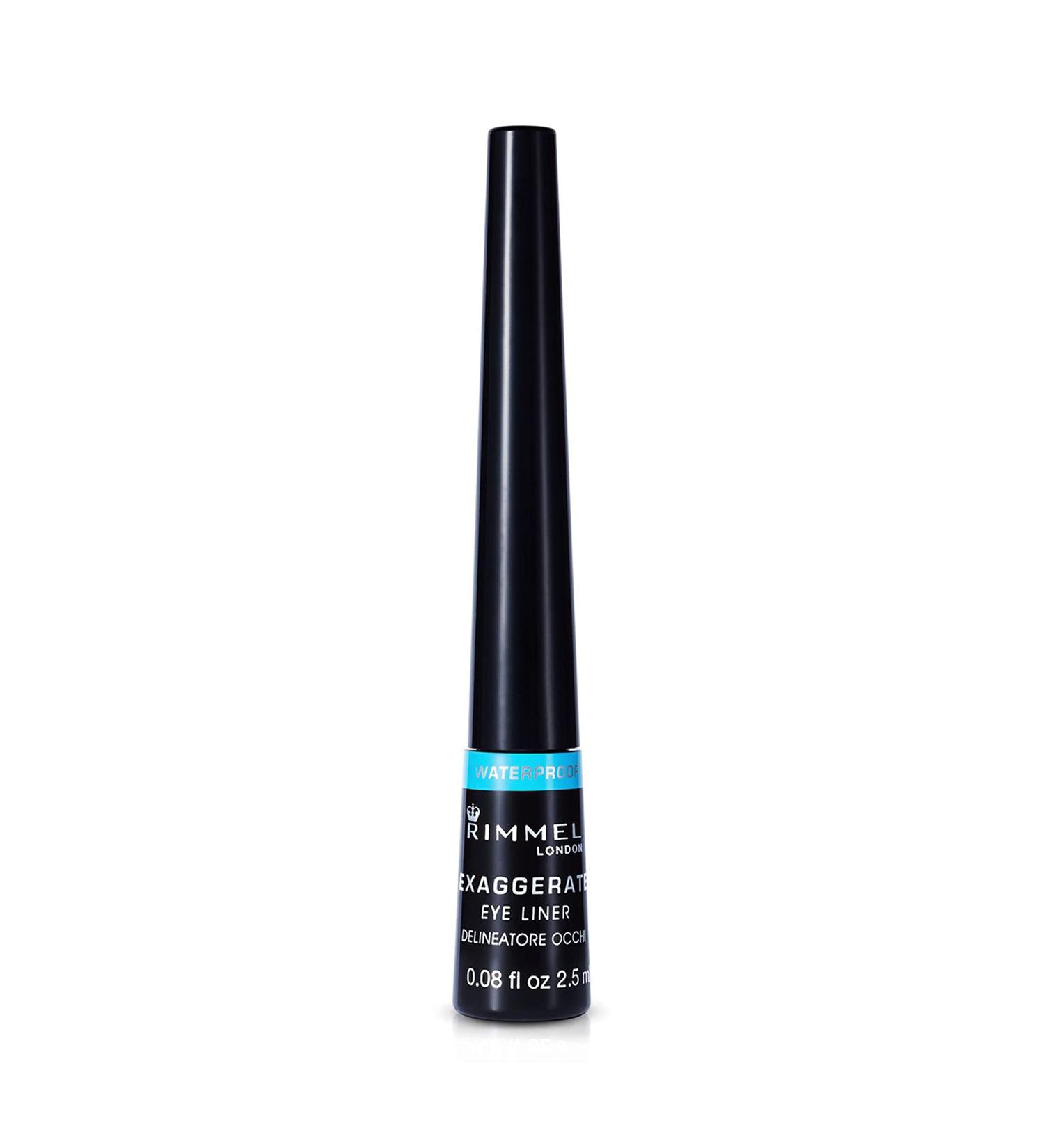 Rimmel London Exaggerate Waterproof Eyeliner in Schwarz - Long-Lasting Precision | International Shipping Available - Buy Online on GoSupps.com
