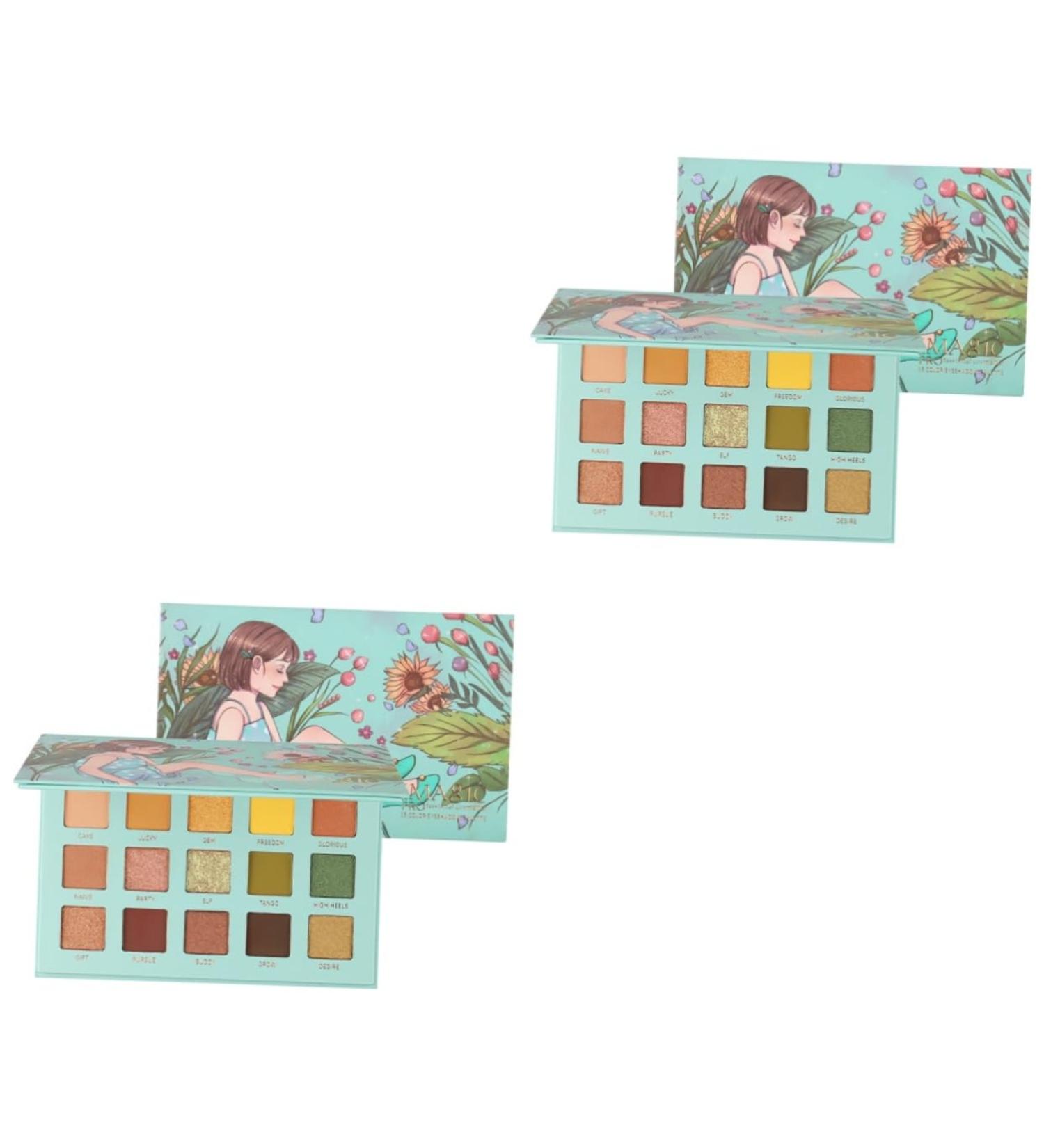 Healeved 2 Pcs Palette Compact Glitter Eye Eye Shadow Green 1 count (Pack of 1) Greenx2pcs - Buy Online on GoSupps.com