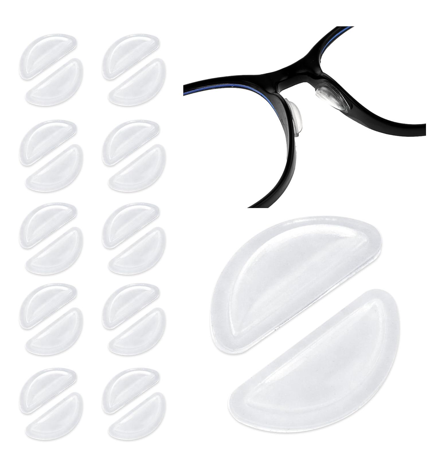 Ouligay 10 Pairs Self-Adhesive Silicone Glasses Nose Pads - Anti-Slip Soft Pads for Glasses & Sunglasses - Buy Online on GoSupps.com