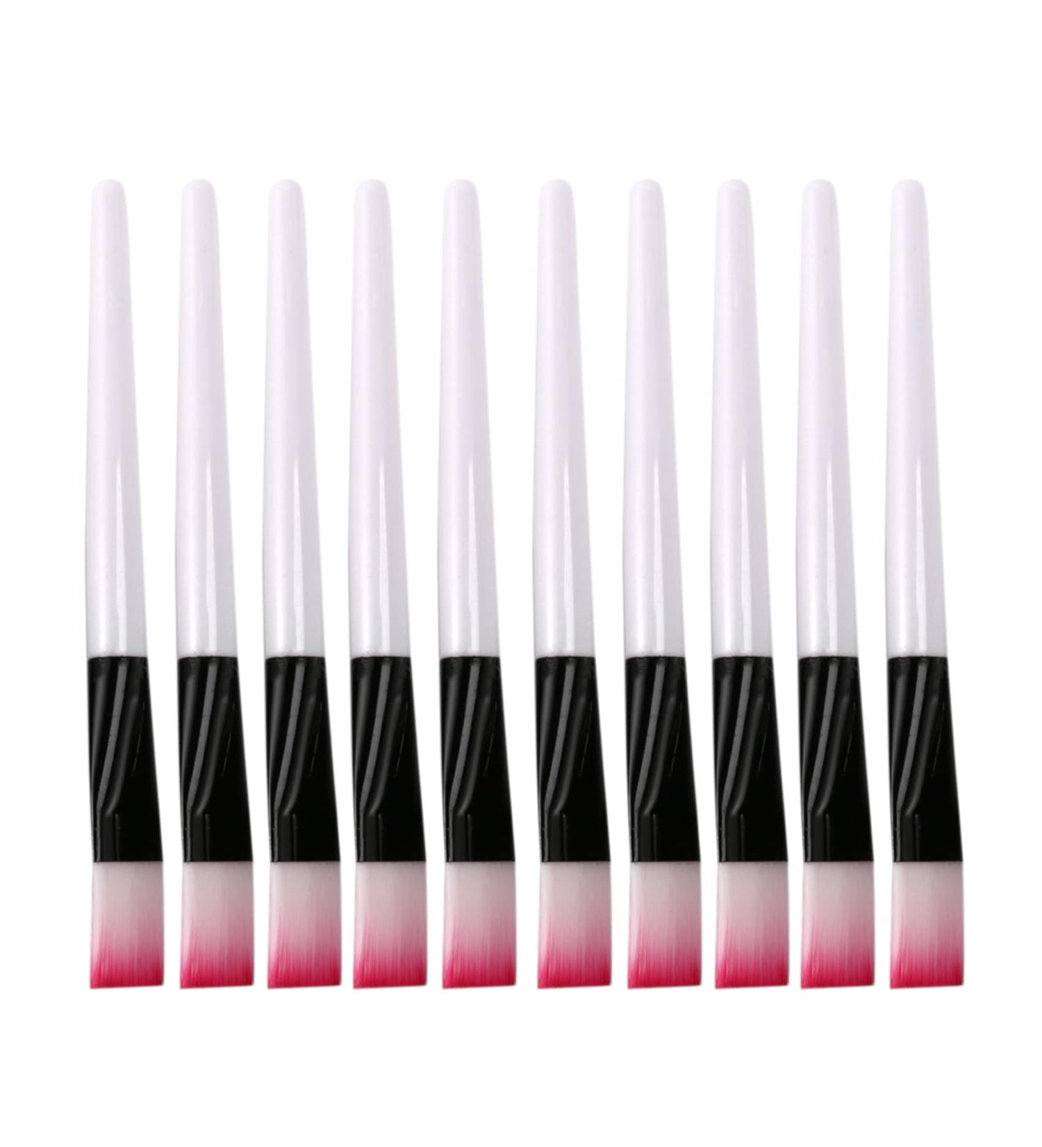 10pcs Pink Brush Set - White Bar Face Brushes for Skin Care & Makeup - Perfect Beauty Tools - Buy Online on GoSupps.com