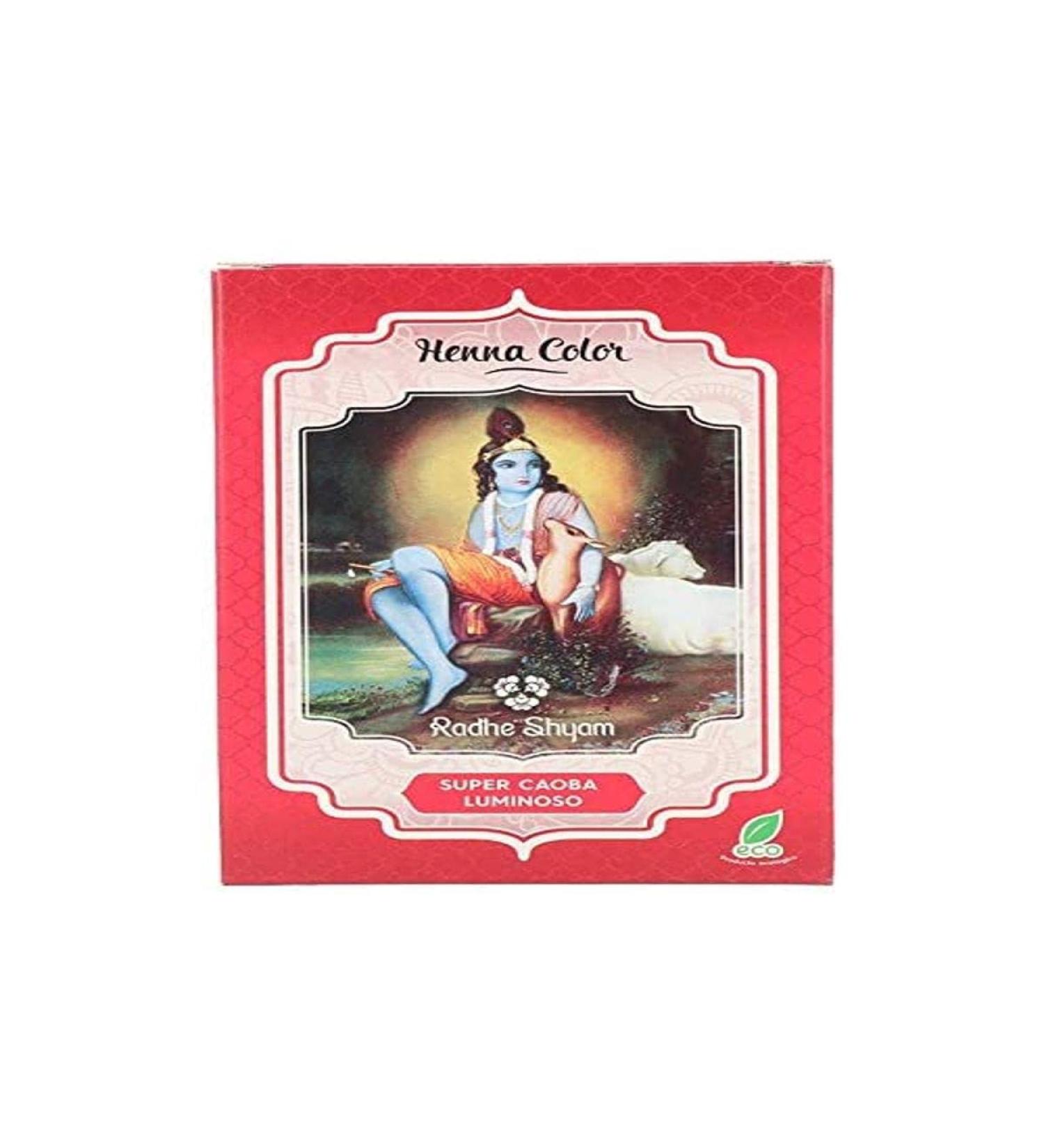 Radhe Shyam False Radhe Shyam Henna Super Mahogany Powder Glossy Black 100g