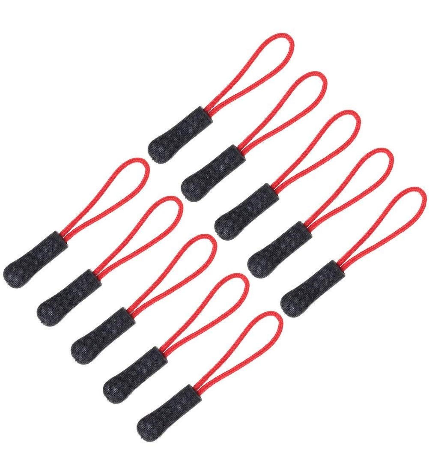 50 Pack Zipper Pendants - Nylon Red ZIP Pullers for Backpacks Clothing & Sportswear - Buy Online on GoSupps.com