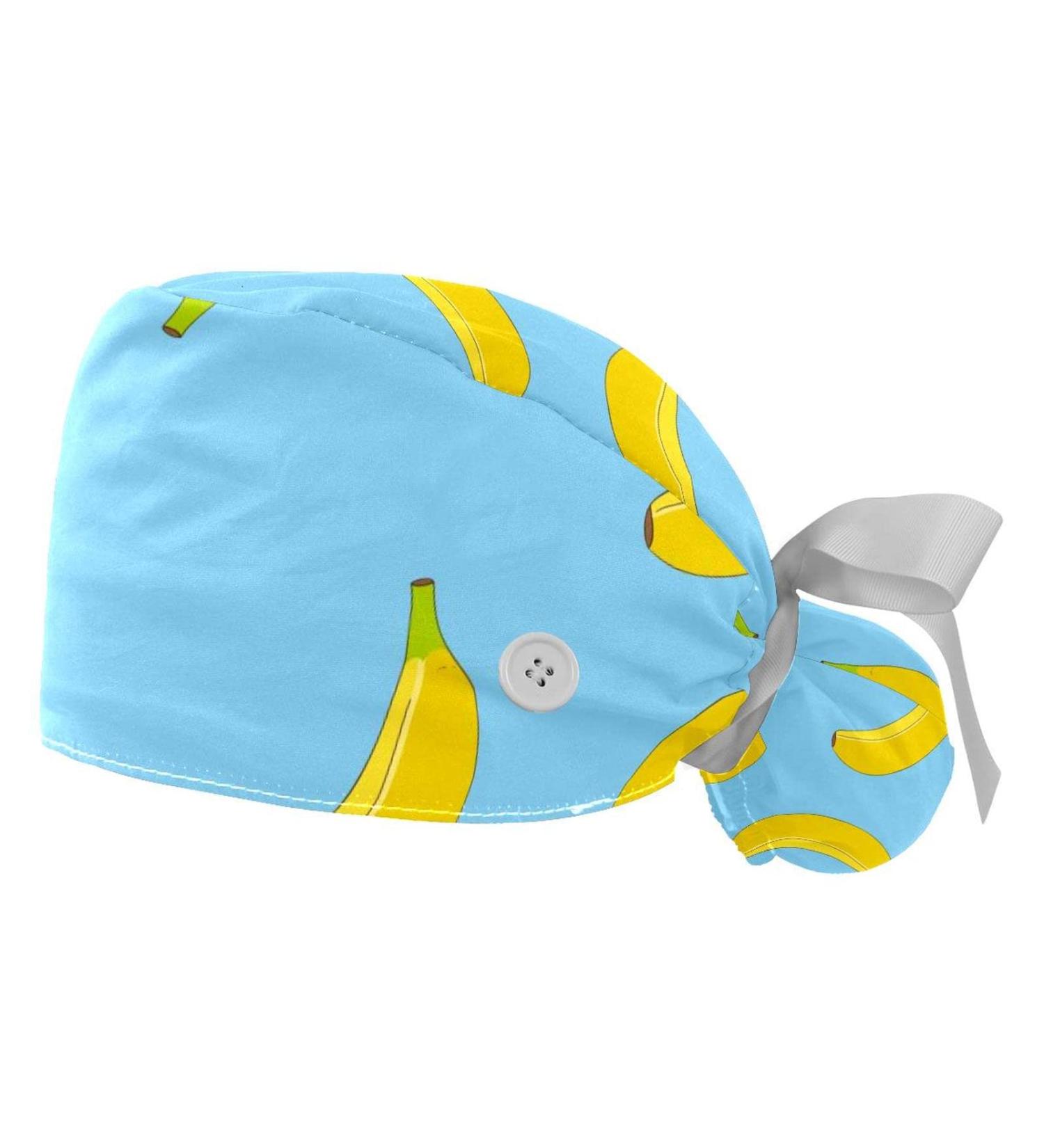 Colorful Sea Turtle Fish Pattern Scrub Caps Hats 2PCS for Women with Ponytail Holder - Pattern 04 - Buy Online on GoSupps.com