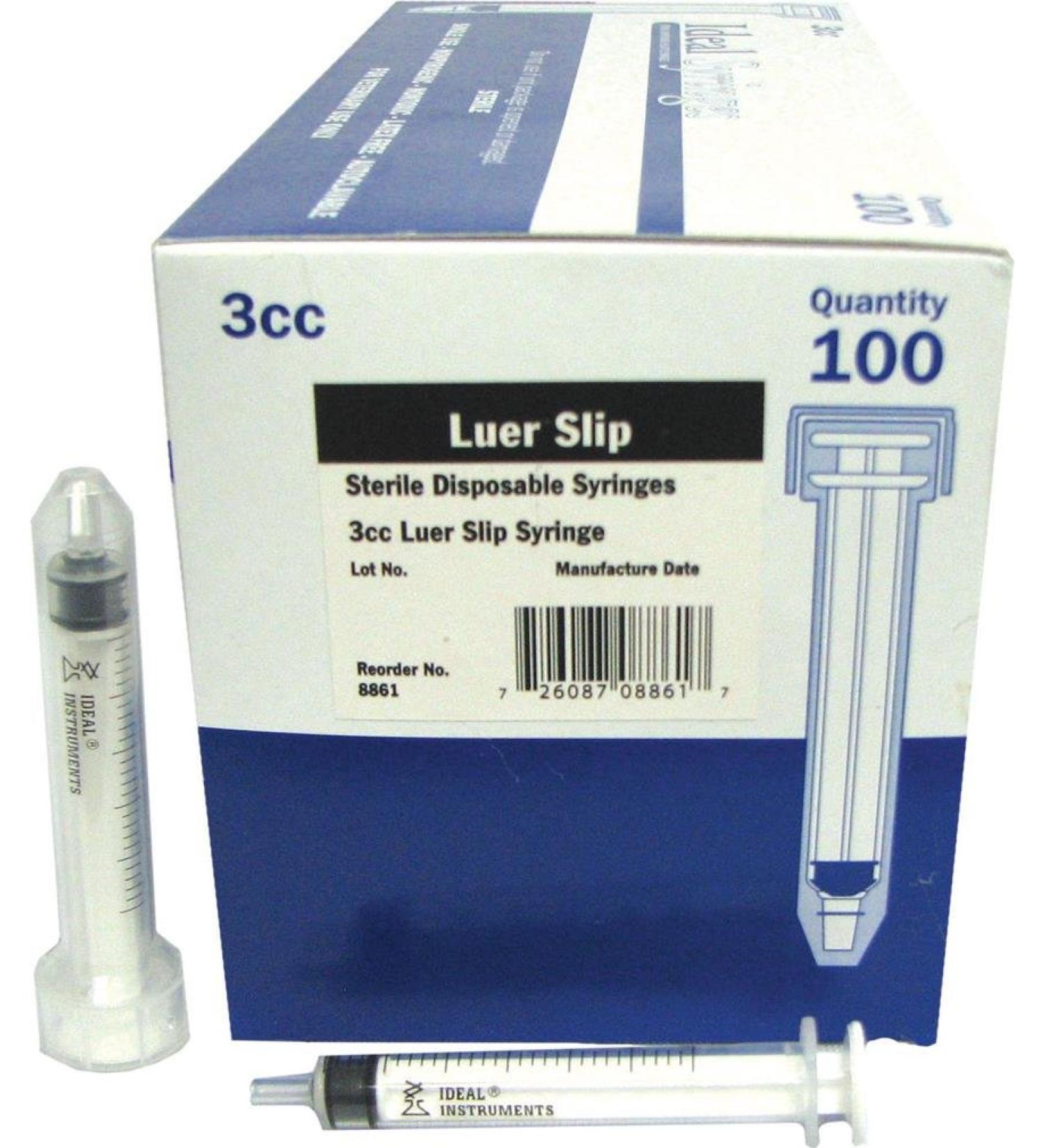 Syringe 3cc Without Needle (Ideal) 100 Box LL
