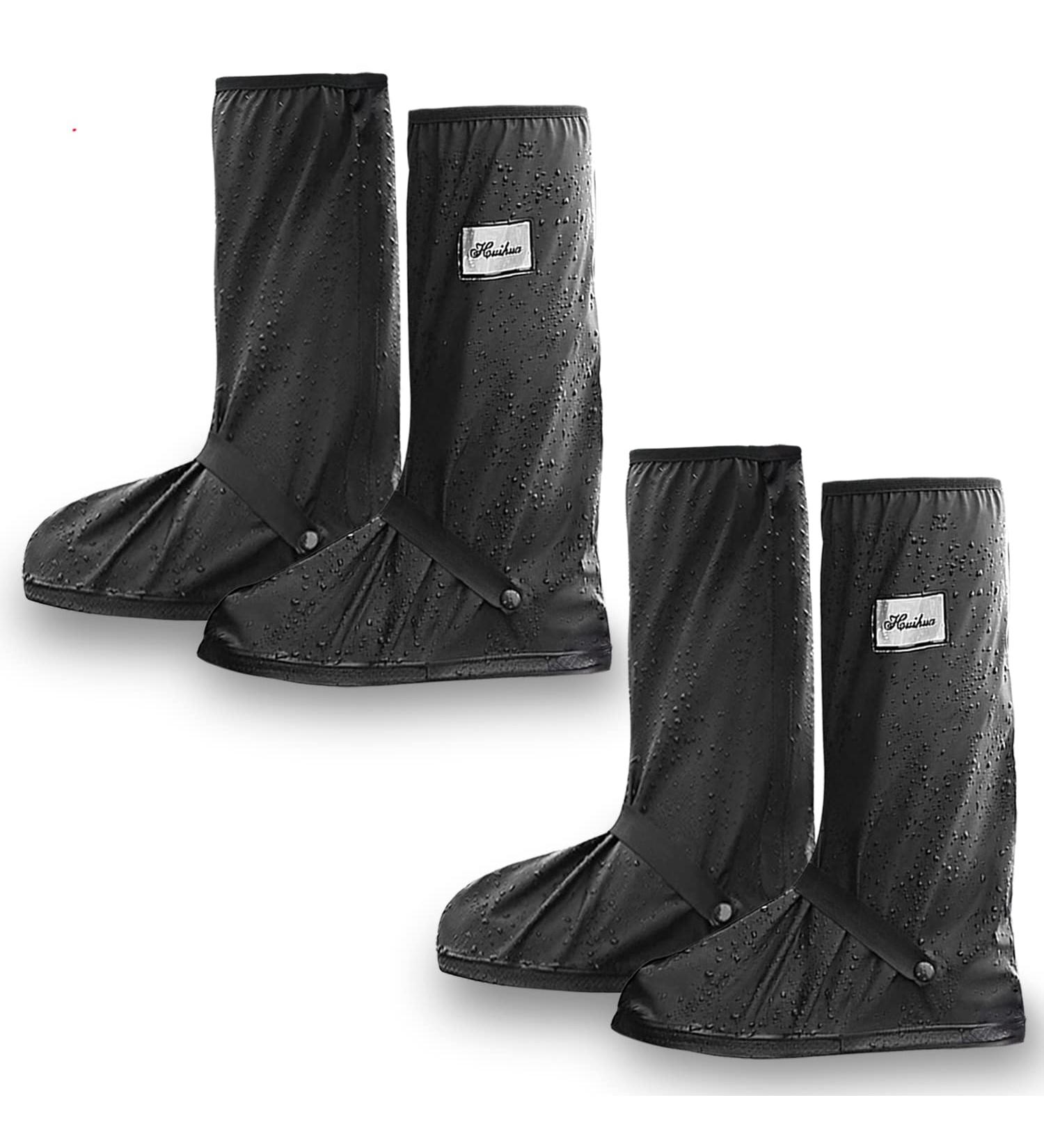 LINKEASE Waterproof Shoe Cover - Foldable & Reusable with Reflector | 2 Pairs XX-Large - Ideal for Motorcycle, Fishing, Cycling & More - Buy Online on GoSupps.com