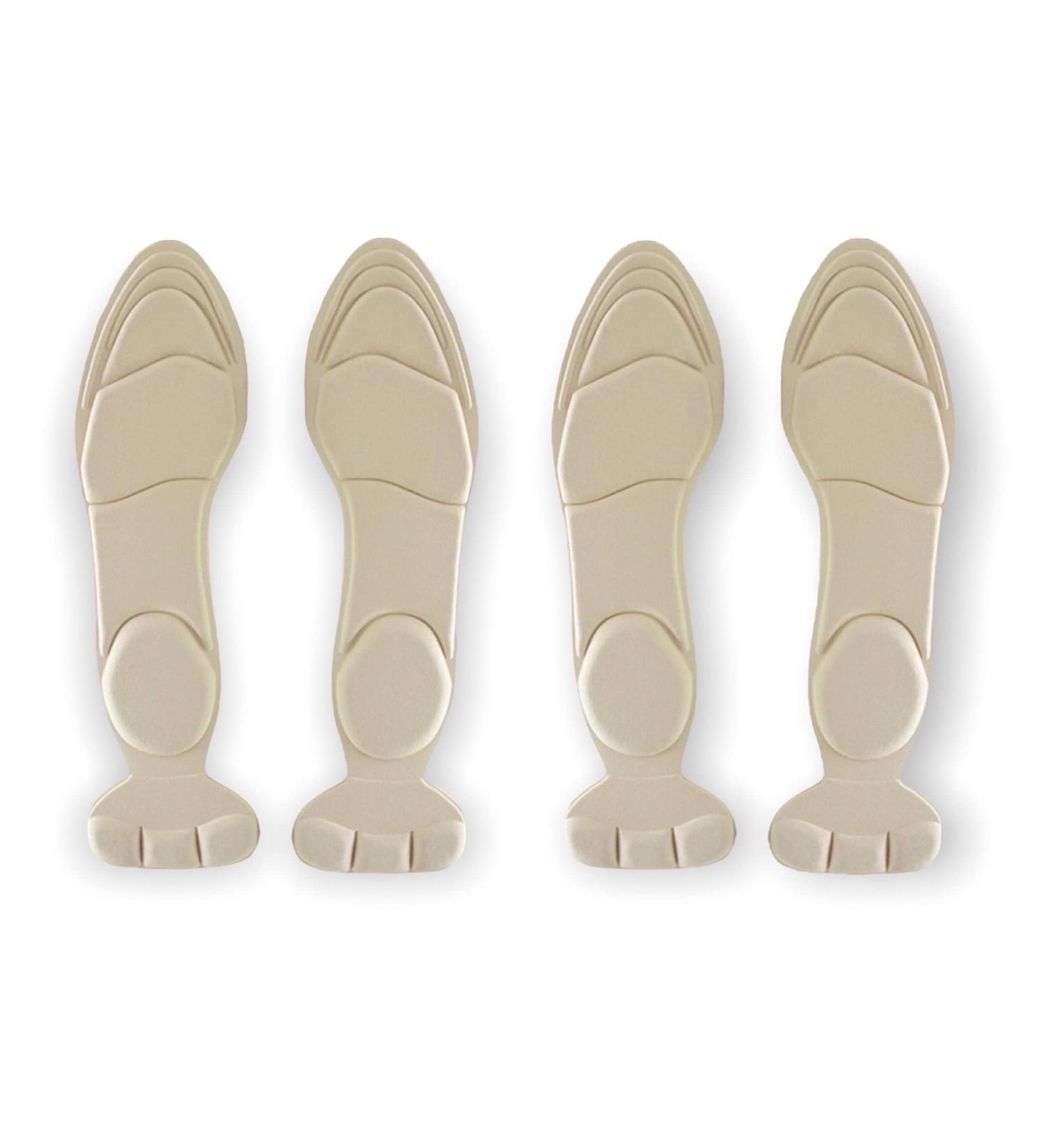 CB 2-Pairs Nude 2-in-1 Sponge Insoles with Heel Grip for Arch & Heel Pain Relief - Women Size US 4-8.5 - Buy Online on GoSupps.com