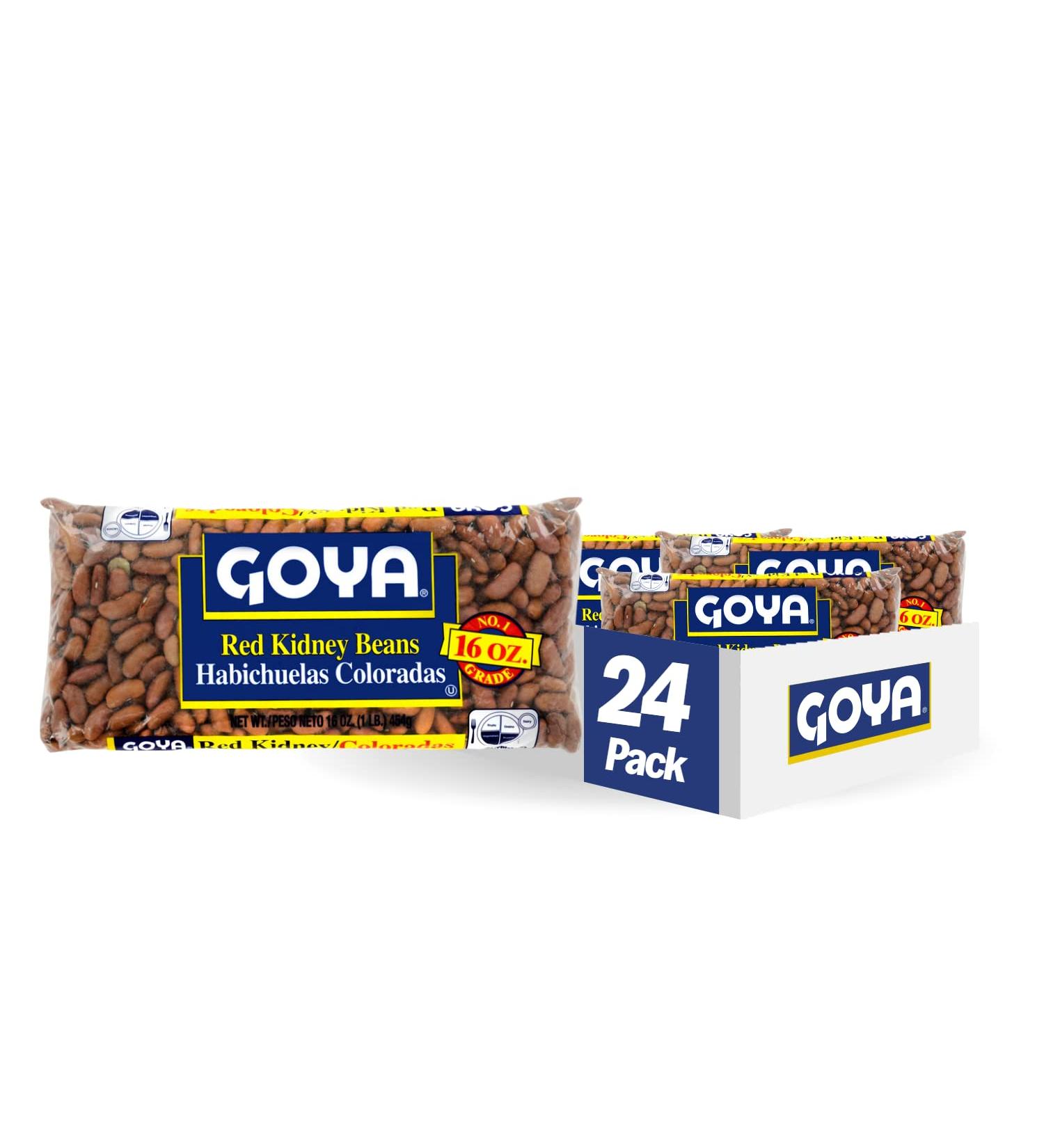 Goya Foods Red Kidney Beans Dry 16oz (Pack of 24) - Bulk Buy 1lb Bags - Buy Online on GoSupps.com