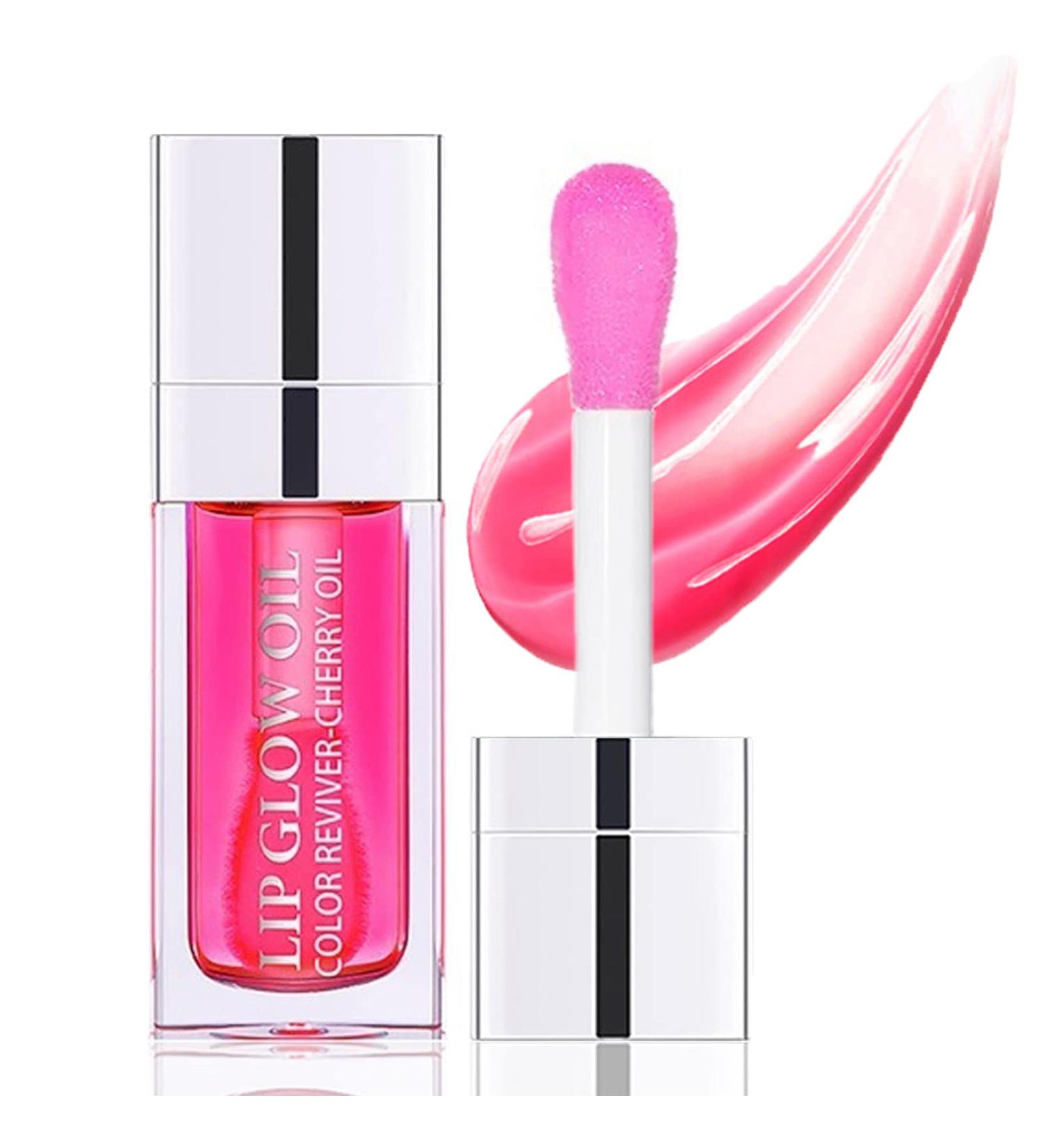 Plumping Lip Oil - Hydrating Gloss & Tinted Balm for Long Lasting Moisture & Shine (007#Raspberry) - Buy Online on GoSupps.com