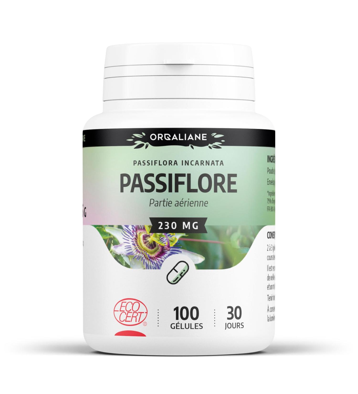 Organic Passion Flower 230 mg - 100 Capsules - Ecocert Certified - Orgaliane - Buy Online on GoSupps.com