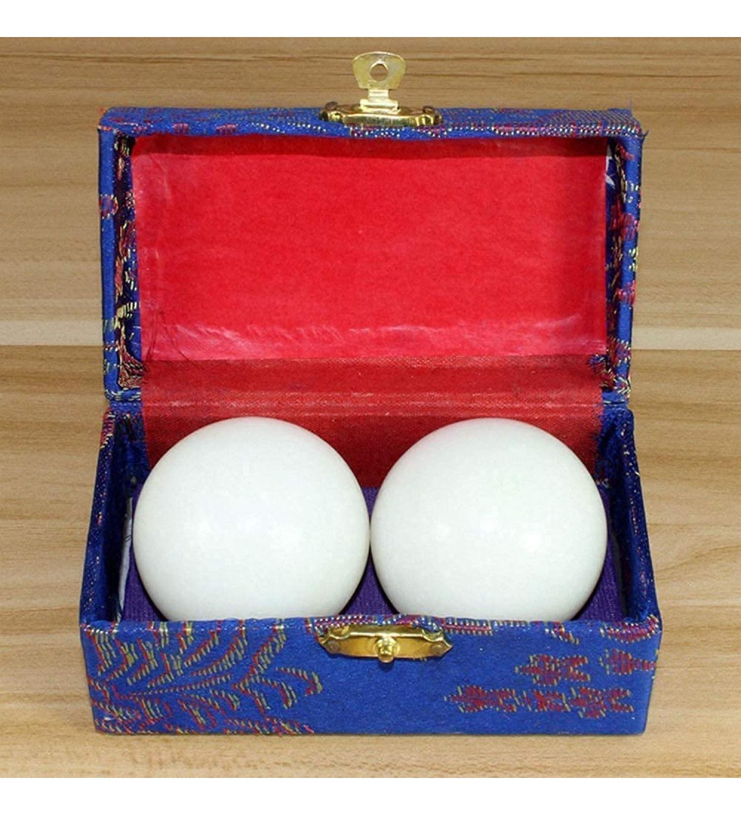Hand exercise balls for adults health balls stimulate acupressure points/meditation balls baoding balls hand-exercise for health stress (color: a)