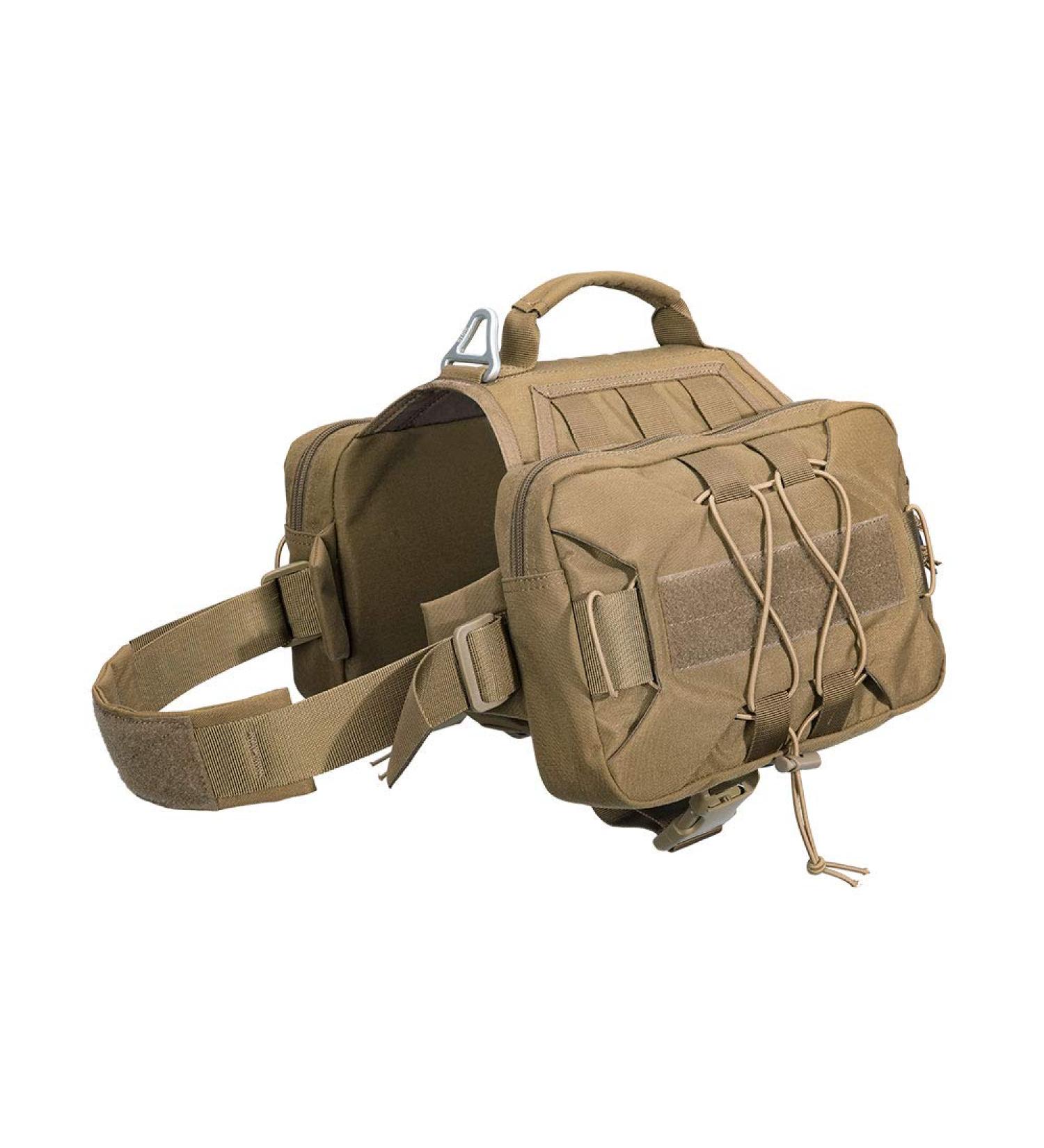 Dog Saddle Bag Backpack for Travel Camping Hiking - COB Coyote Brown - Buy Online on GoSupps.com