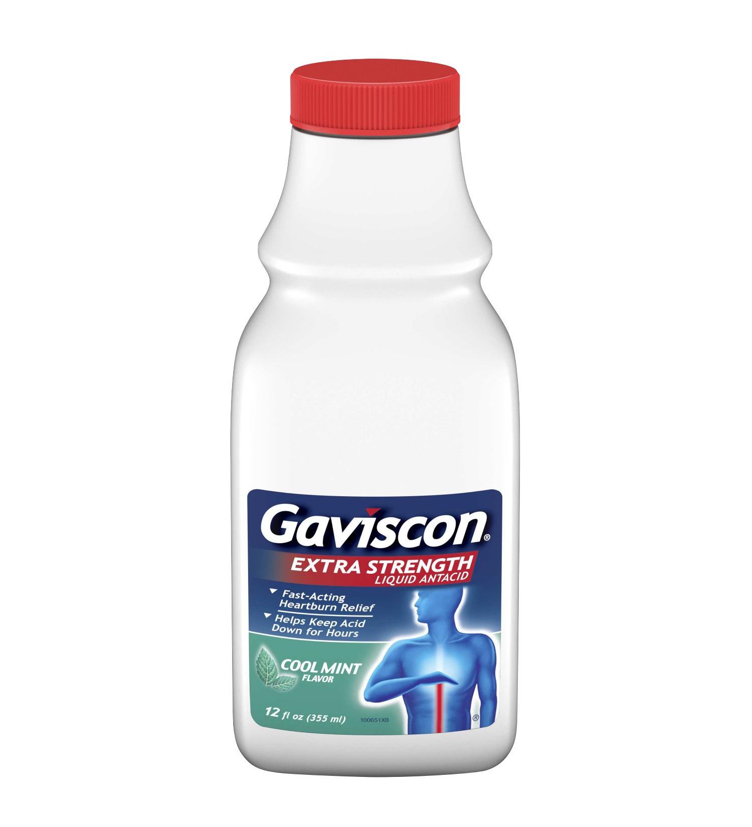 Gaviscon Extra Strength Cool Mint Liquid Antacid - Fast-Acting Heartburn Relief | 12 oz - Order Internationally - Buy Online on GoSupps.com