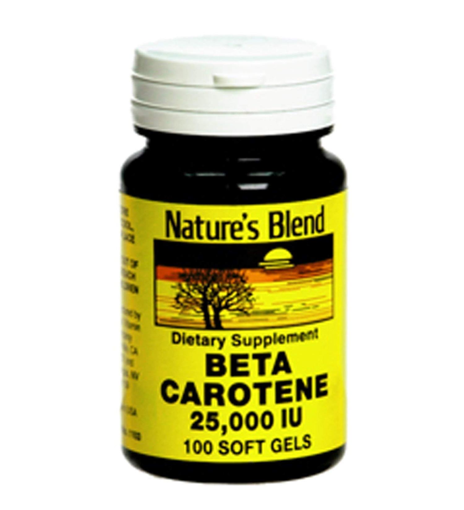 Nature's Blend Beta Carotene 25,000 IU 100 Softgels