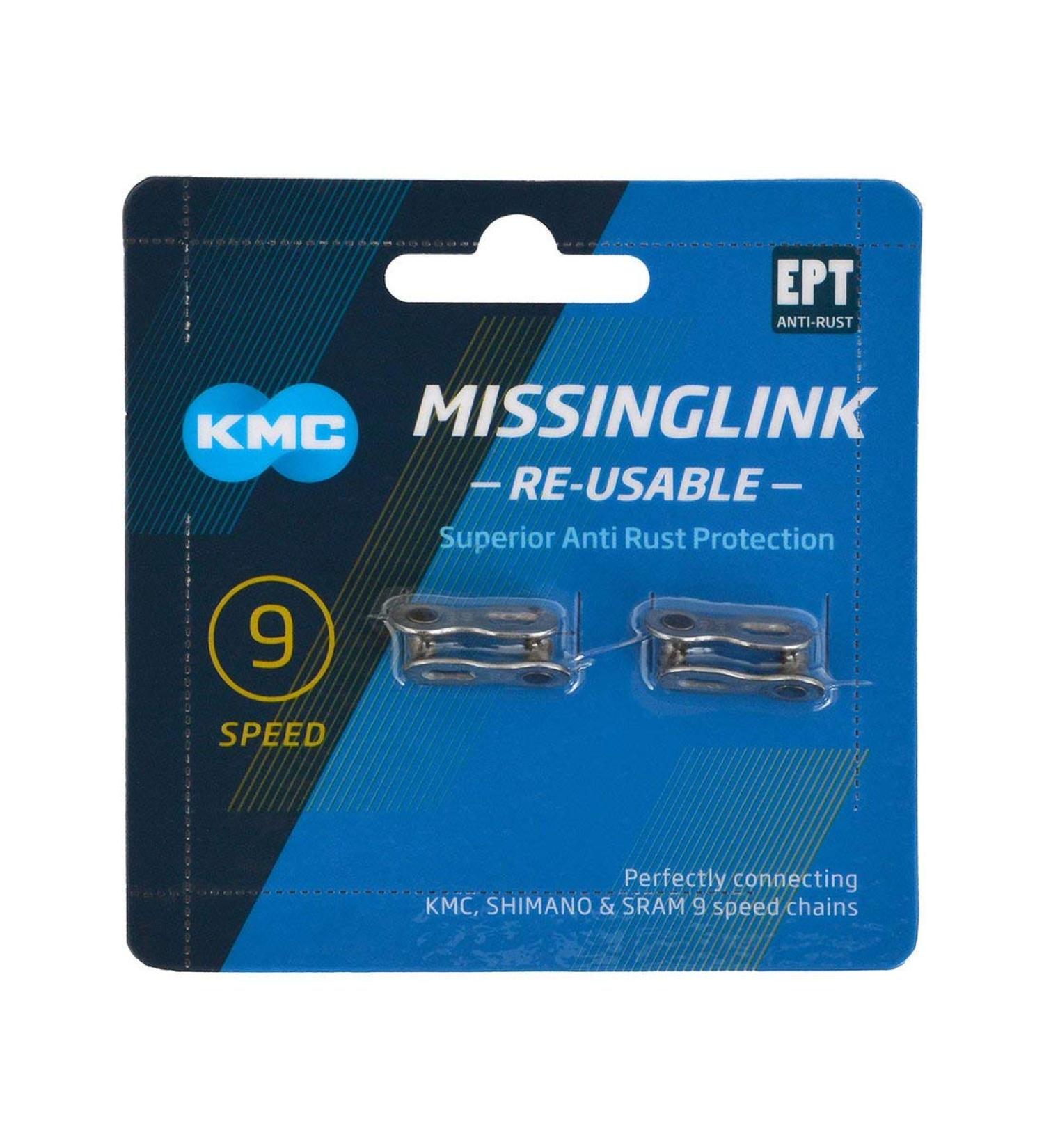 KMC Missing Link 9-Speed Silver (Blue) - Easy-to-Use Chain Connector - Buy Online on GoSupps.com